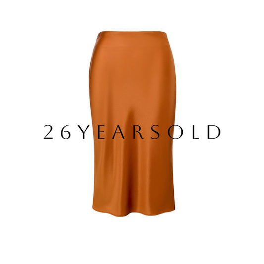 26YEARSOLD Gilded Sheen Nocturne Skirt Gold Orange