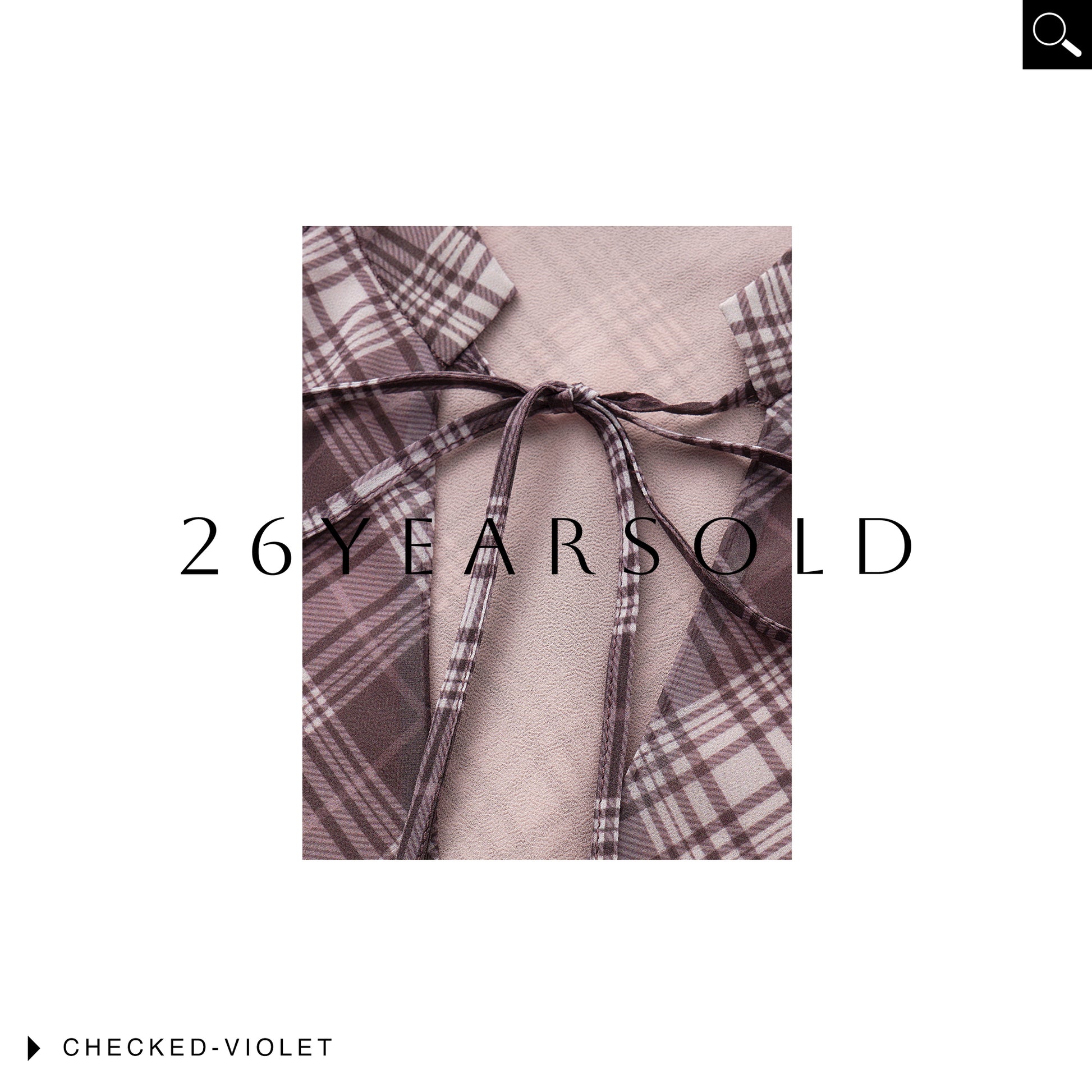 26YEARSOLD Checked Undulation Top