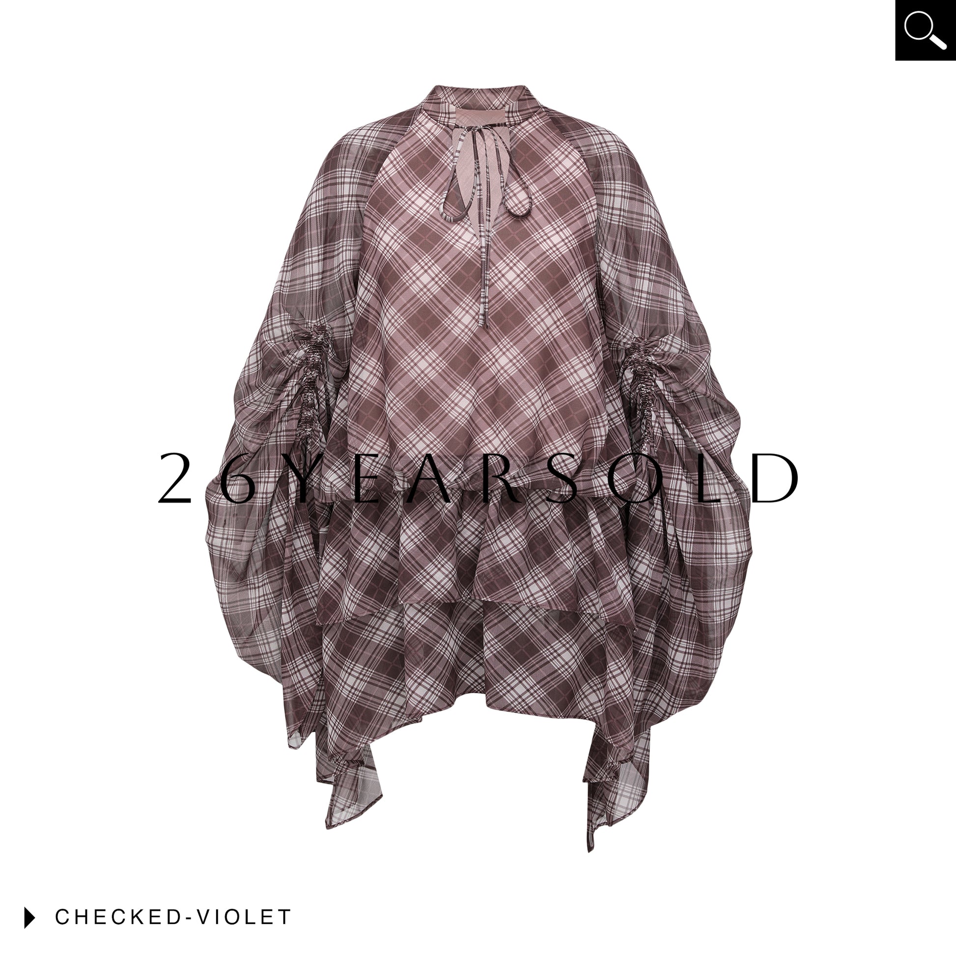 26YEARSOLD Checked Undulation Top