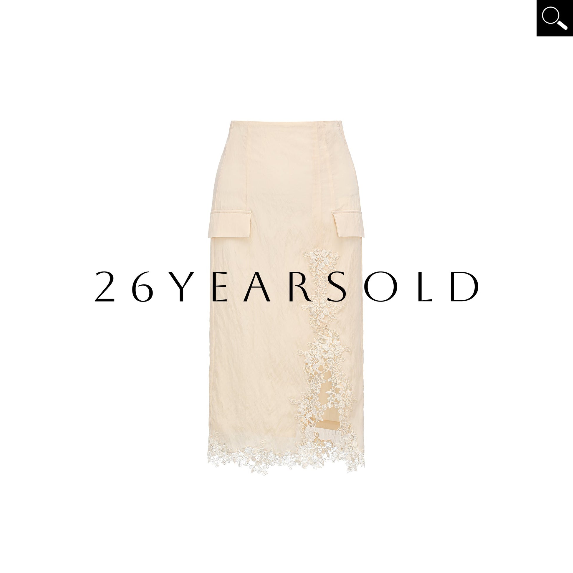 26YEARSOLD The Windsor Line Skirt Creamy Apricot