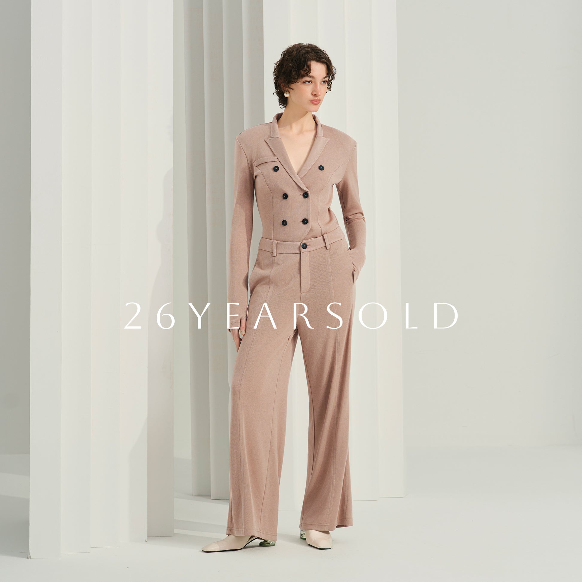 26YEARSOLD Flux Contours Blazer Nude