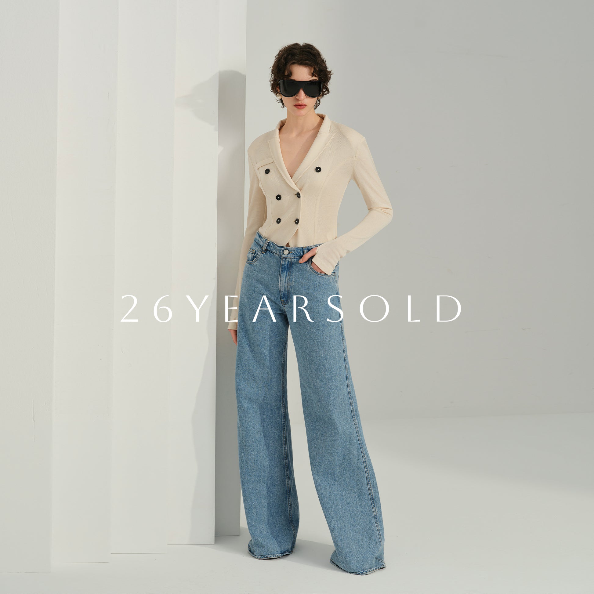 26YEARSOLD Flux Contours Blazer Ivory