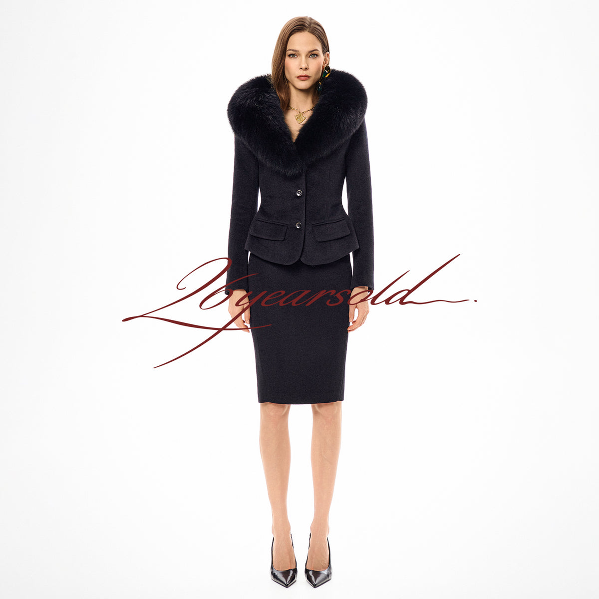 26YEARSOLD Fur-Collar Wool Blazer