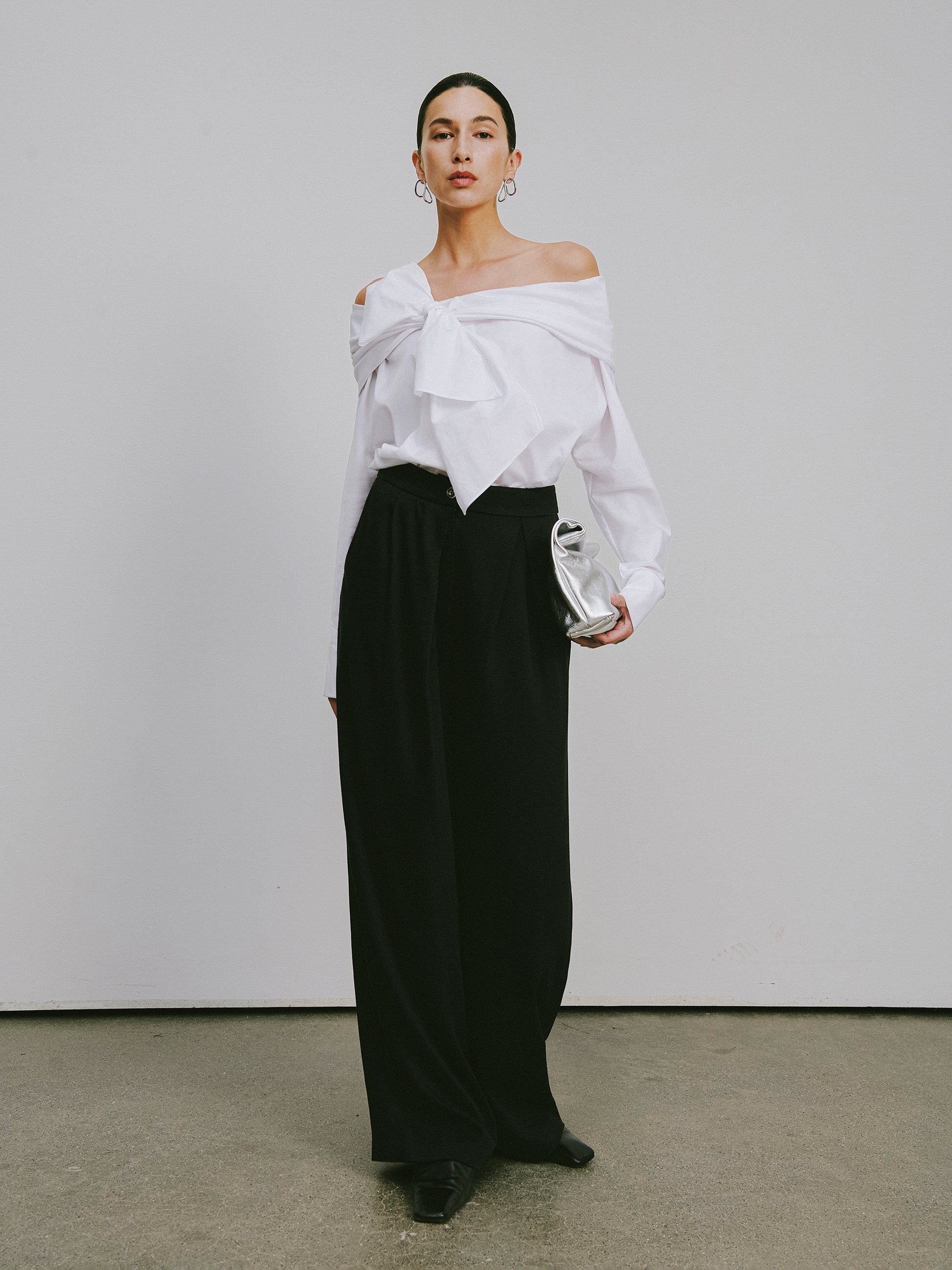 My Store Relaxed Straight-Leg Trousers in Lyocell & Wool Blend