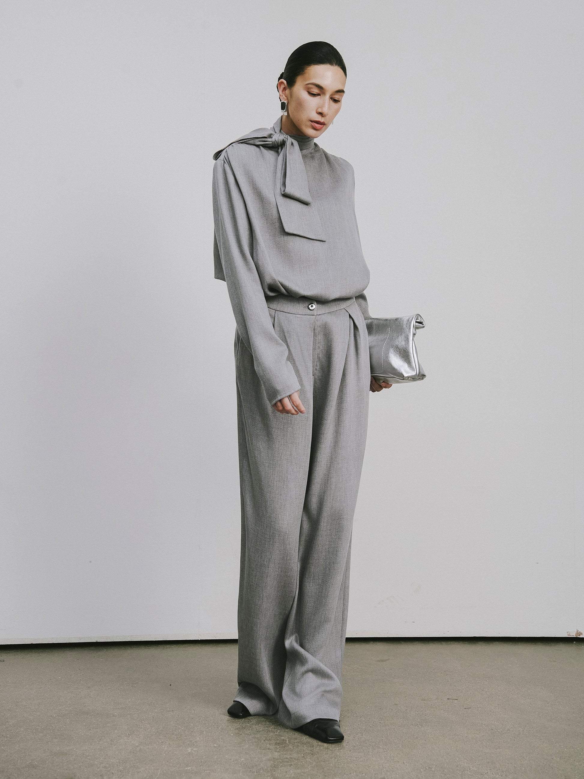 My Store Relaxed Straight-Leg Trousers in Lyocell & Wool Blend
