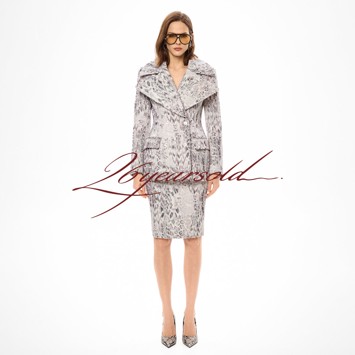 26YEARSOLD Serpentine Pattern Tailored Jacket Serpentine pattern