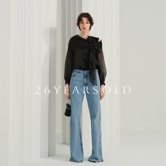 26YEARSOLD Hearthfelt Letters Top Misty Black