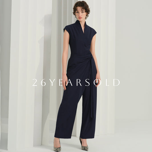 26YEARSOLD Simple Rhythm Pants Navy Blue