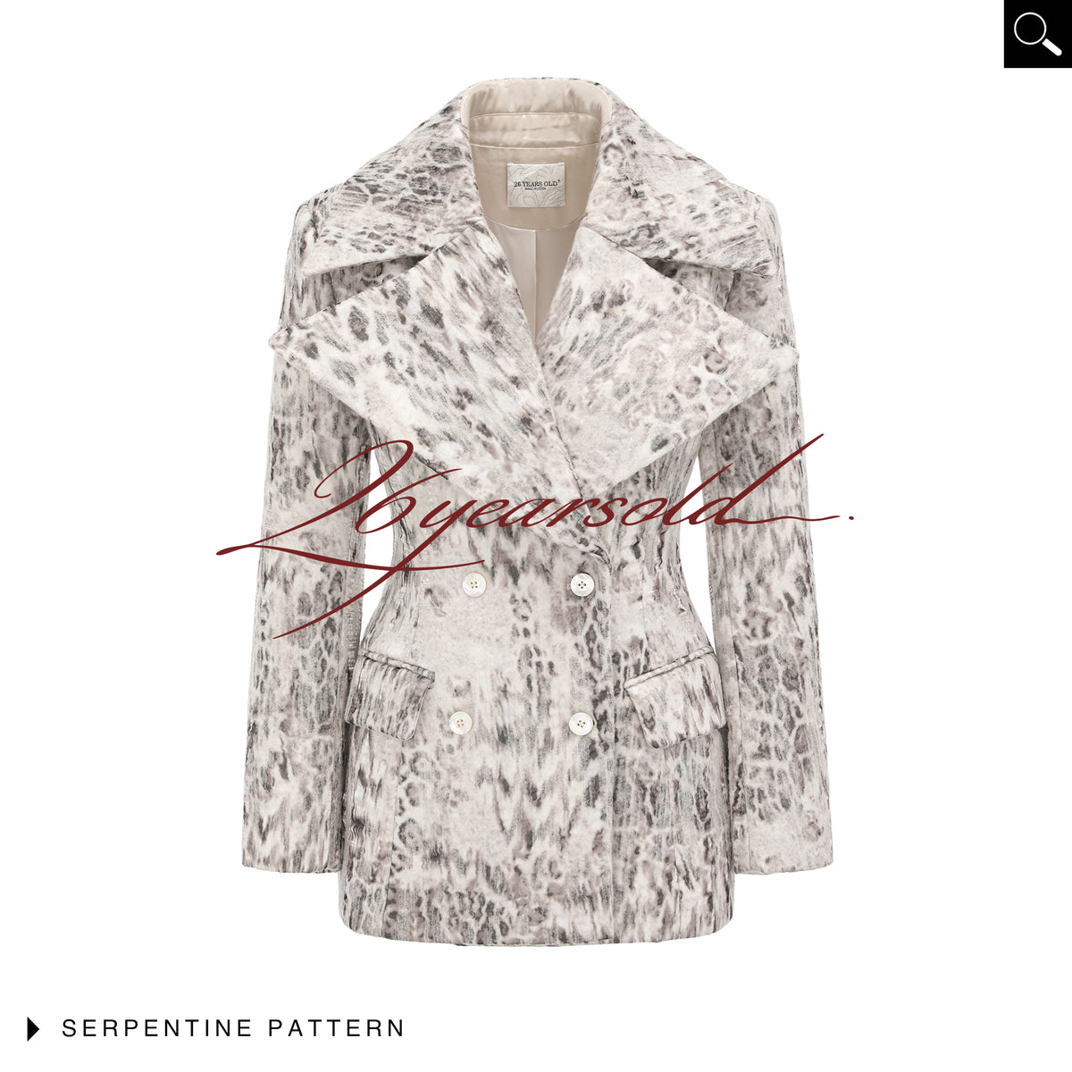 26YEARSOLD Serpentine Pattern Tailored Jacket