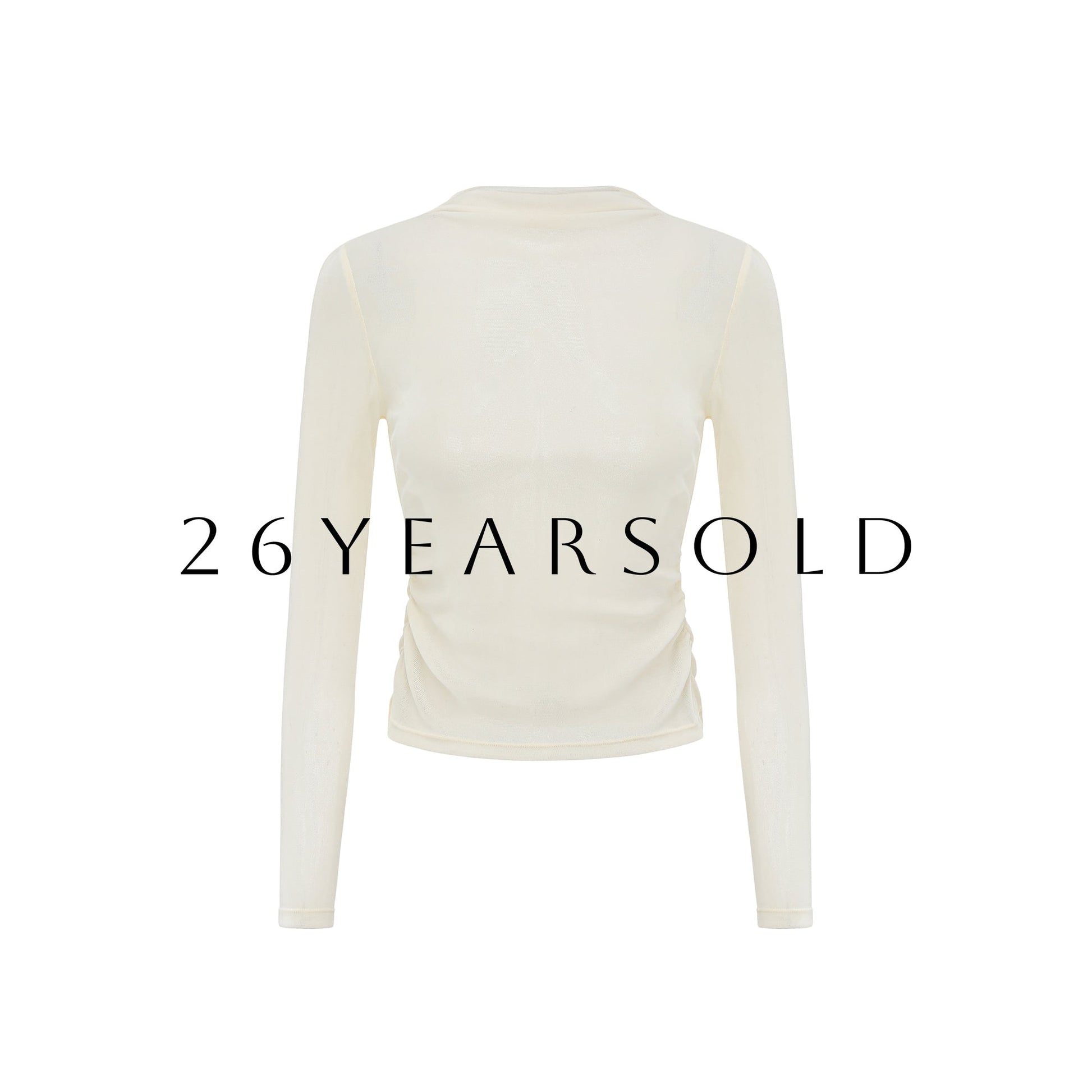 26YEARSOLD Velvet Sonata Top Ivory