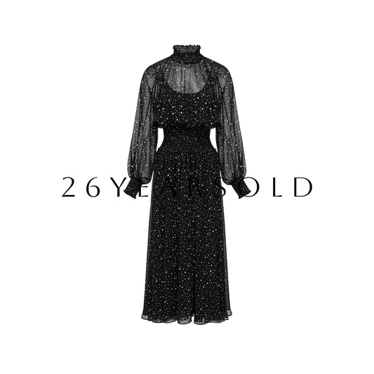 26YEARSOLD StarMist Weave Dresse Black White Dots