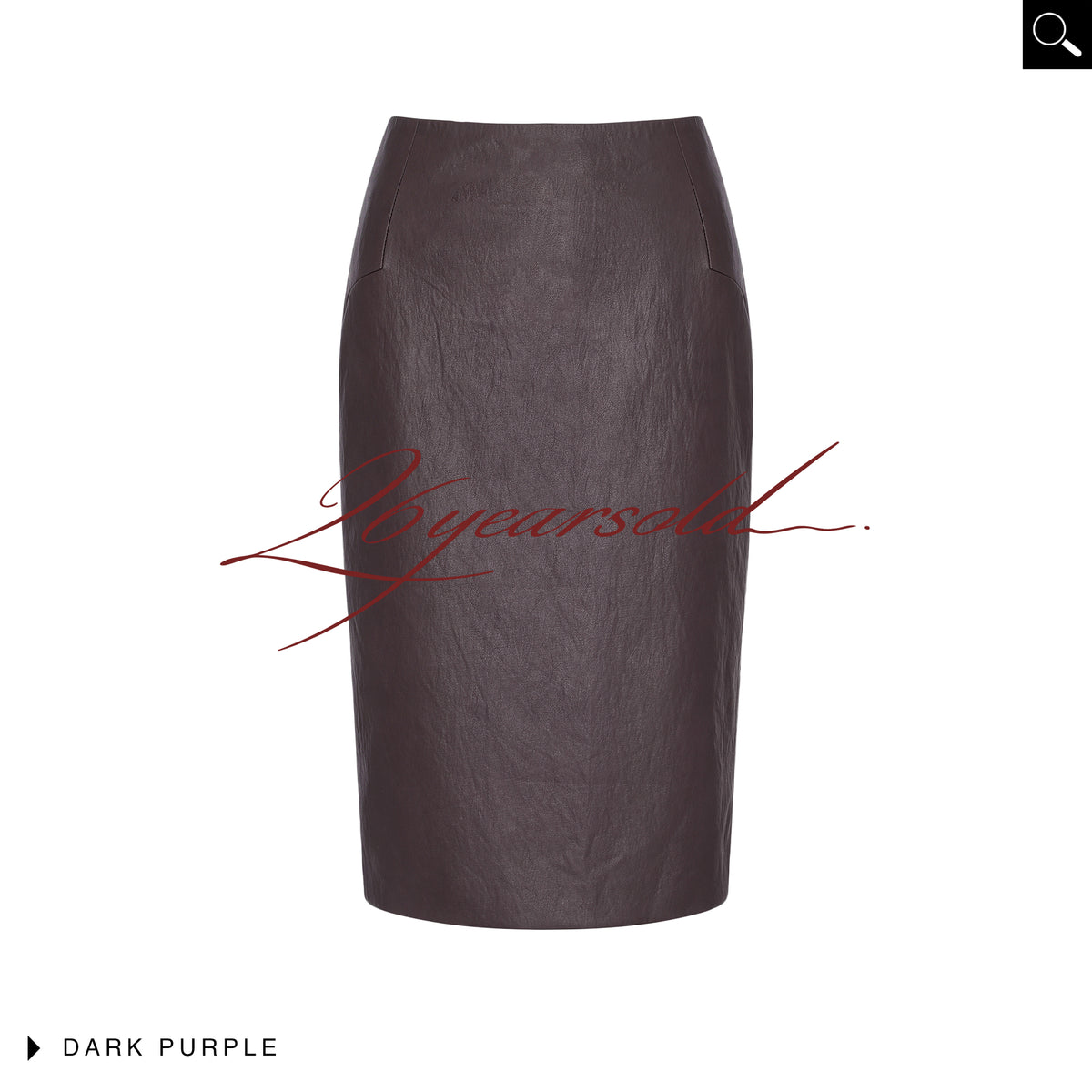 26YEARSOLD Sleek Tailored Pencil Skirt Dark Purple