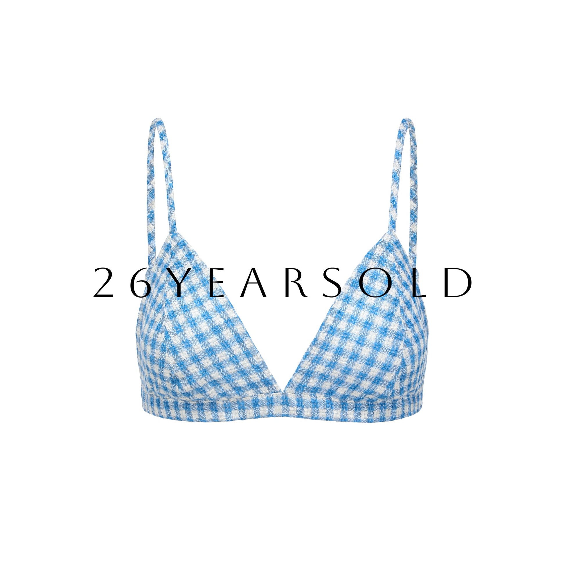 26YEARSOLD Leisurely Anecdotes Camisole Checked-Sky Blue
