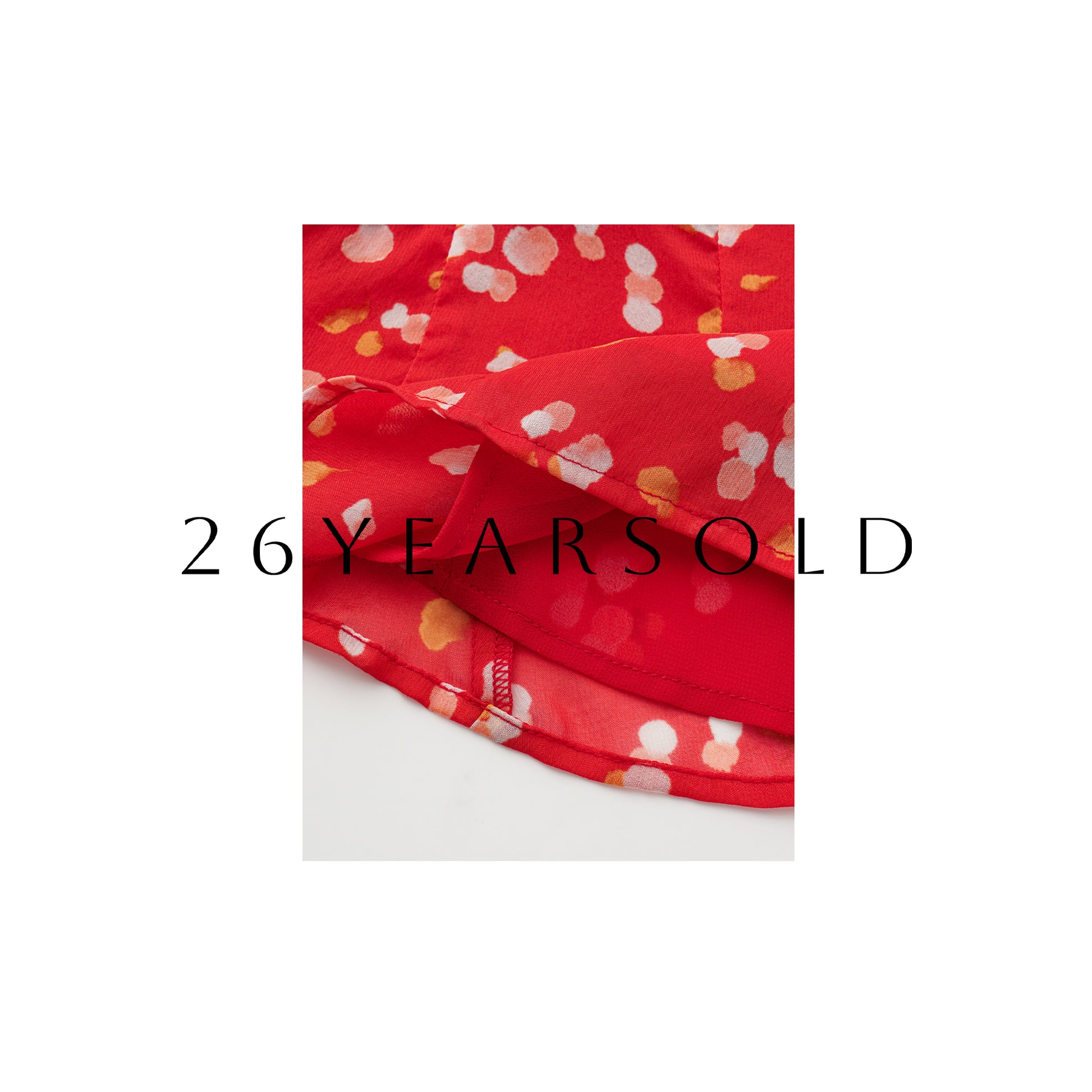26YEARSOLD Silk Blend Impressionist Polka Dot Tie Neck Top