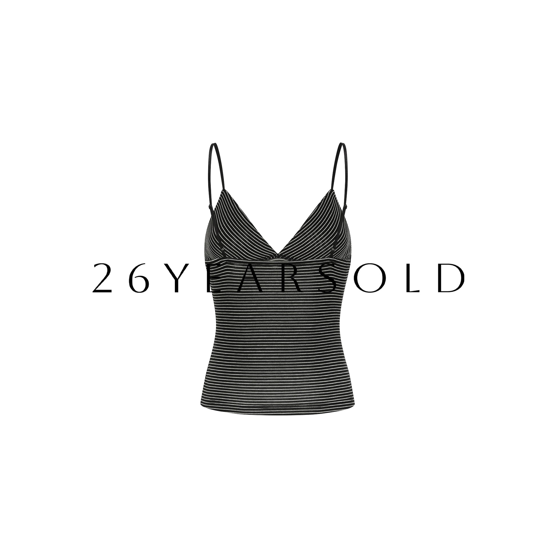 26YEARSOLD Weekend Daily Classic Striped V-Neck Knit Camisole