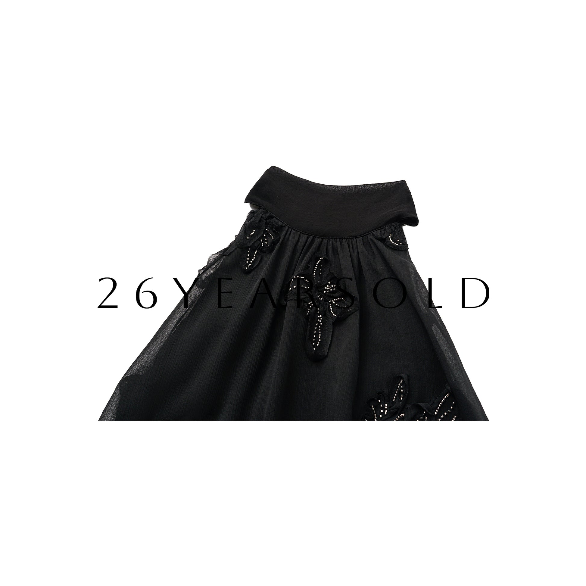 26YEARSOLD Orb of Night's Radiance Elegant Halter Neck Dress