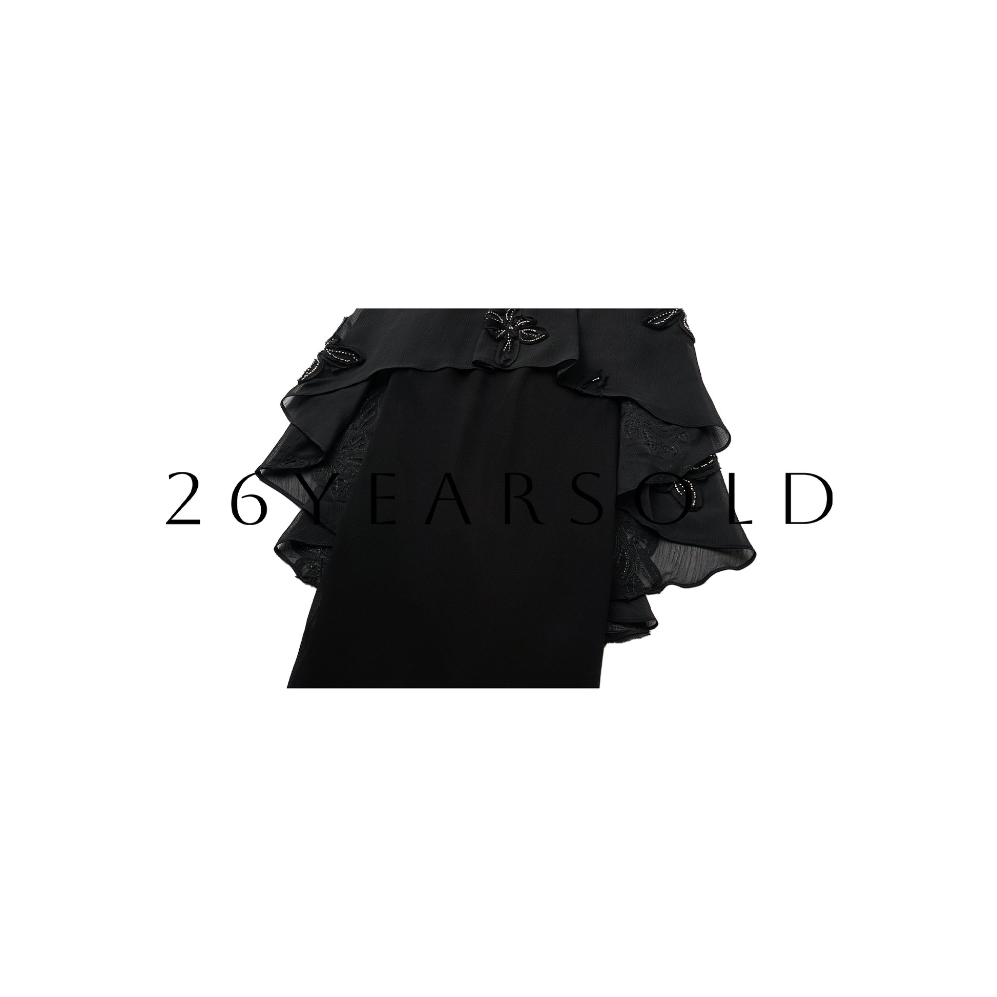 26YEARSOLD Orb of Night's Radiance Elegant Halter Neck Dress