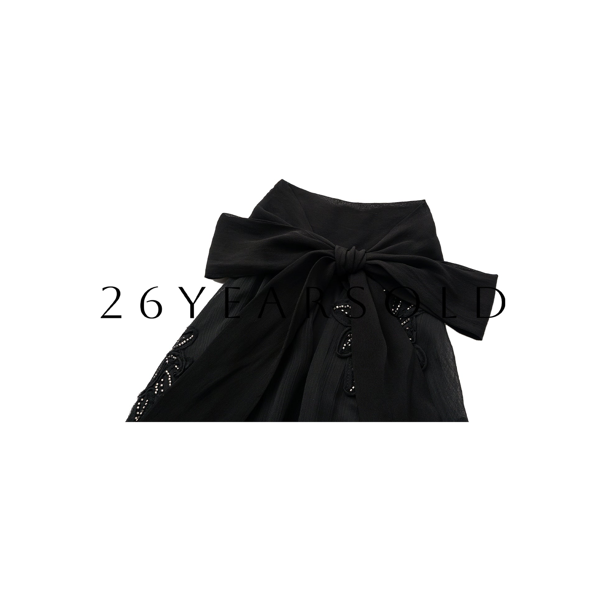 26YEARSOLD Orb of Night's Radiance Elegant Halter Neck Dress