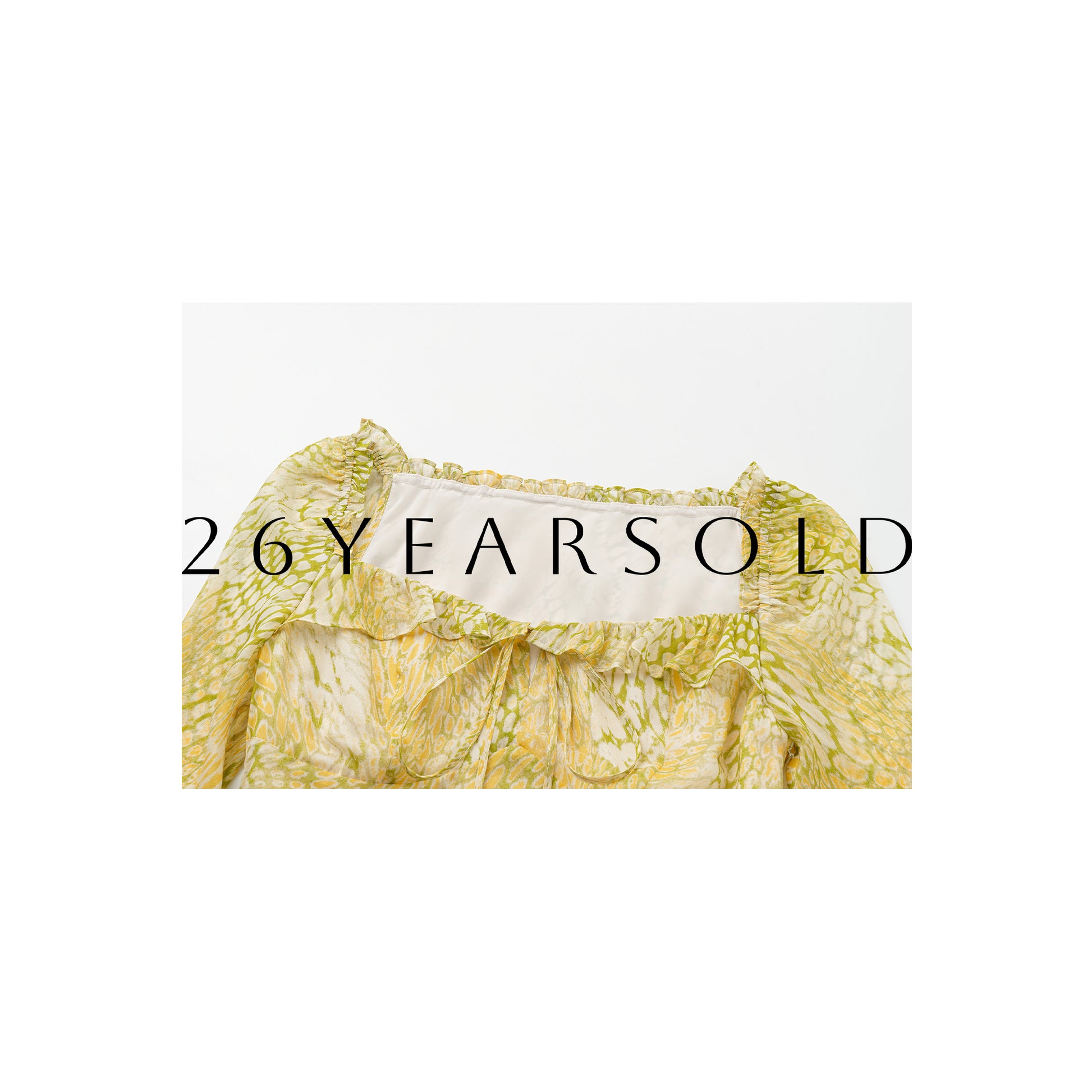 26YEARSOLD Apricot & Lime Abstract Print Mulberry Silk Maxi Dress