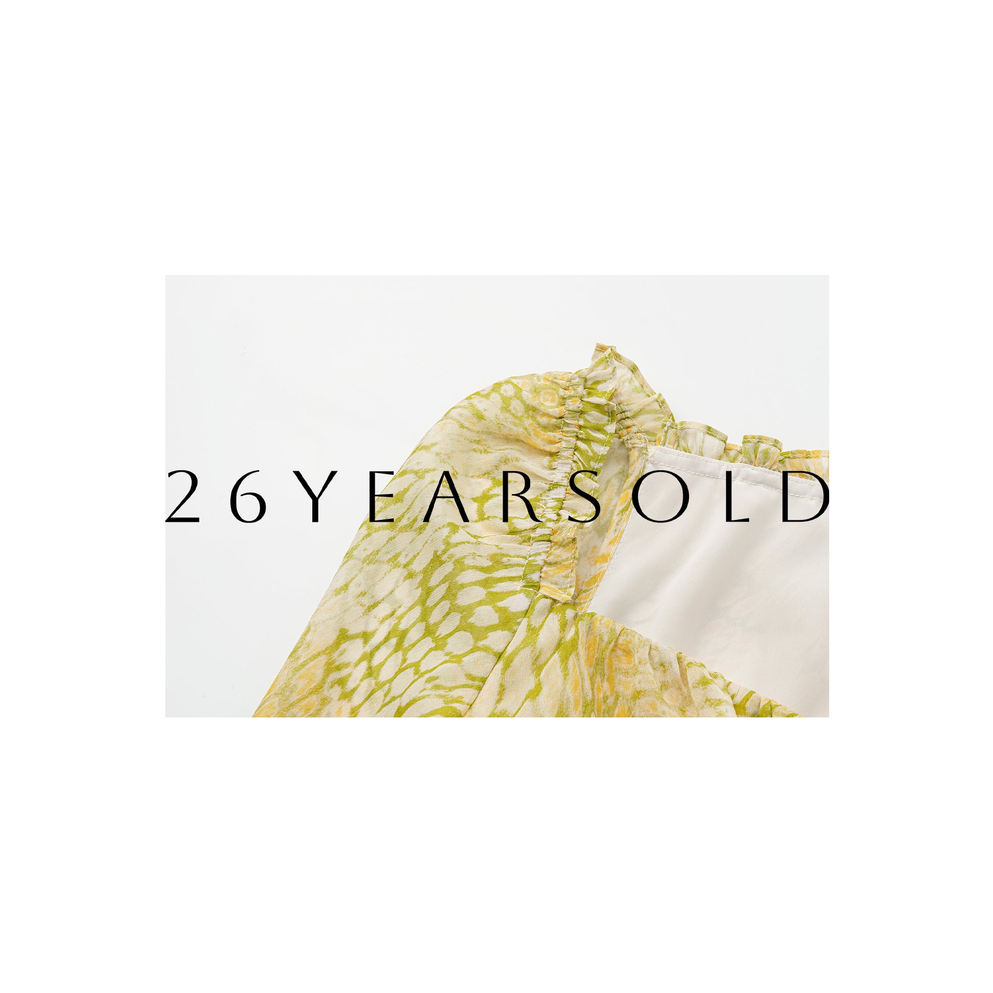 26YEARSOLD Apricot & Lime Abstract Print Mulberry Silk Maxi Dress