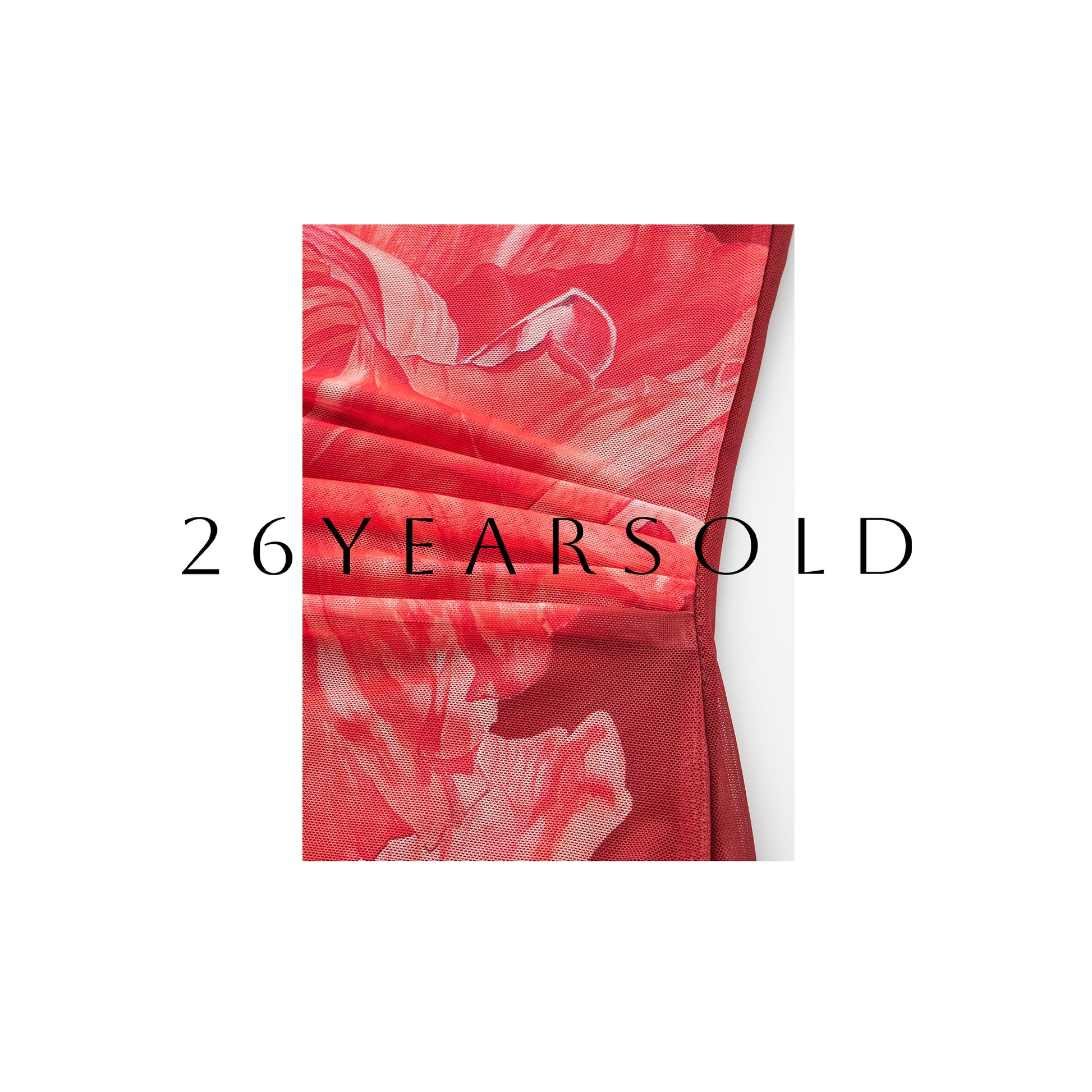 26YEARSOLD Lingering Blossom Halter V-Neck Short Dress