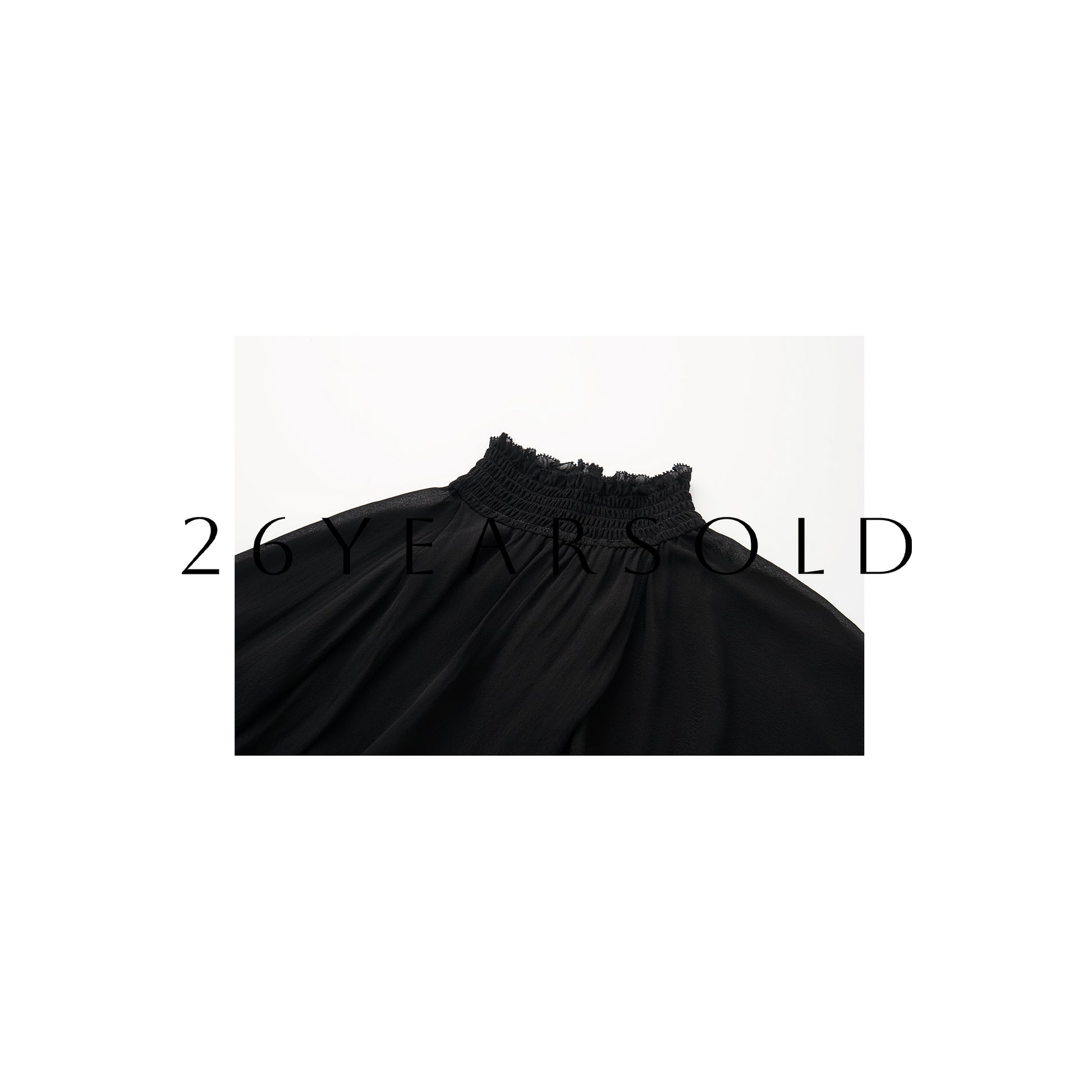 26YEARSOLD Entwined Eventide Vintage Ruffled Mock Neck Blouse