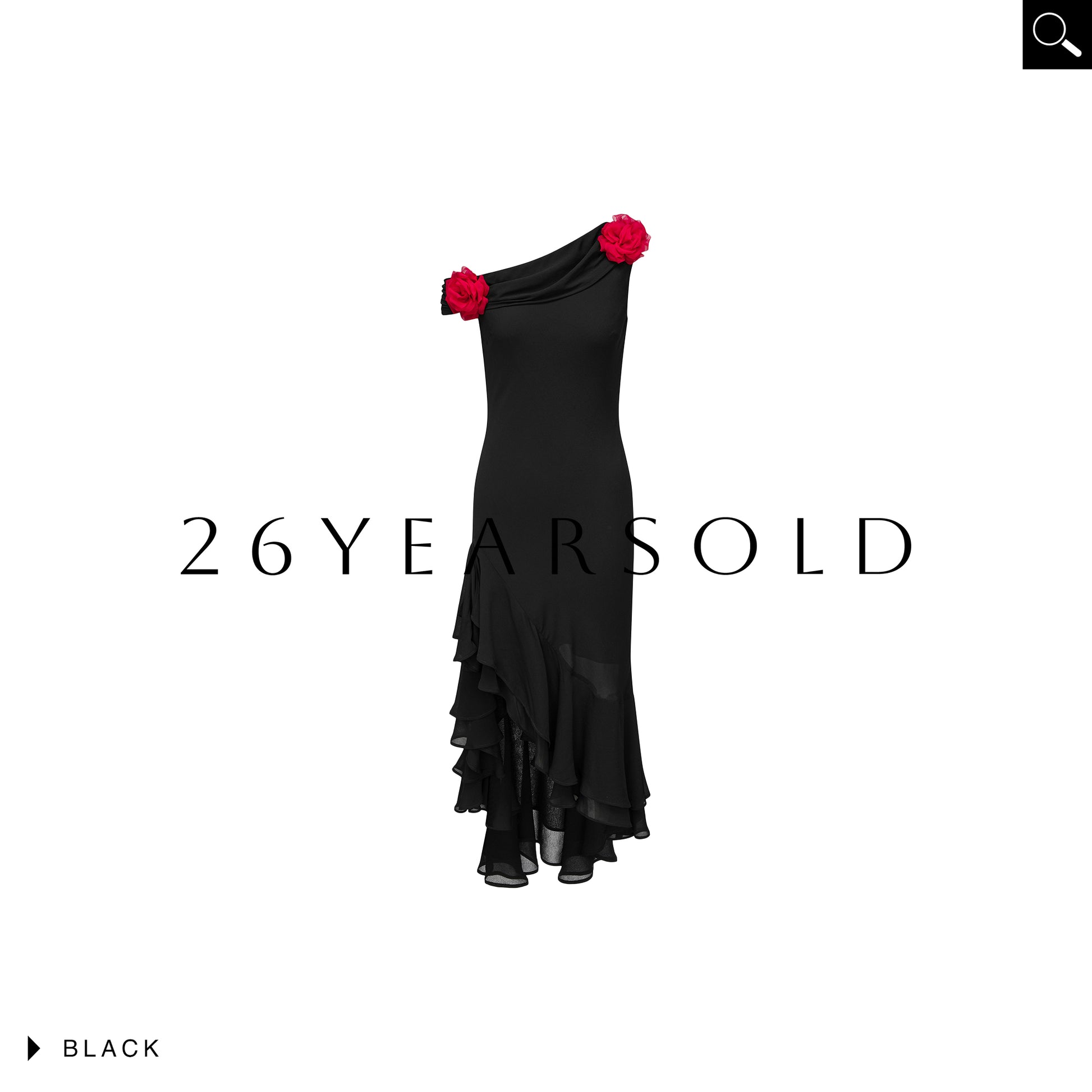 26YEARSOLD Midnight Rose Noir Dresses