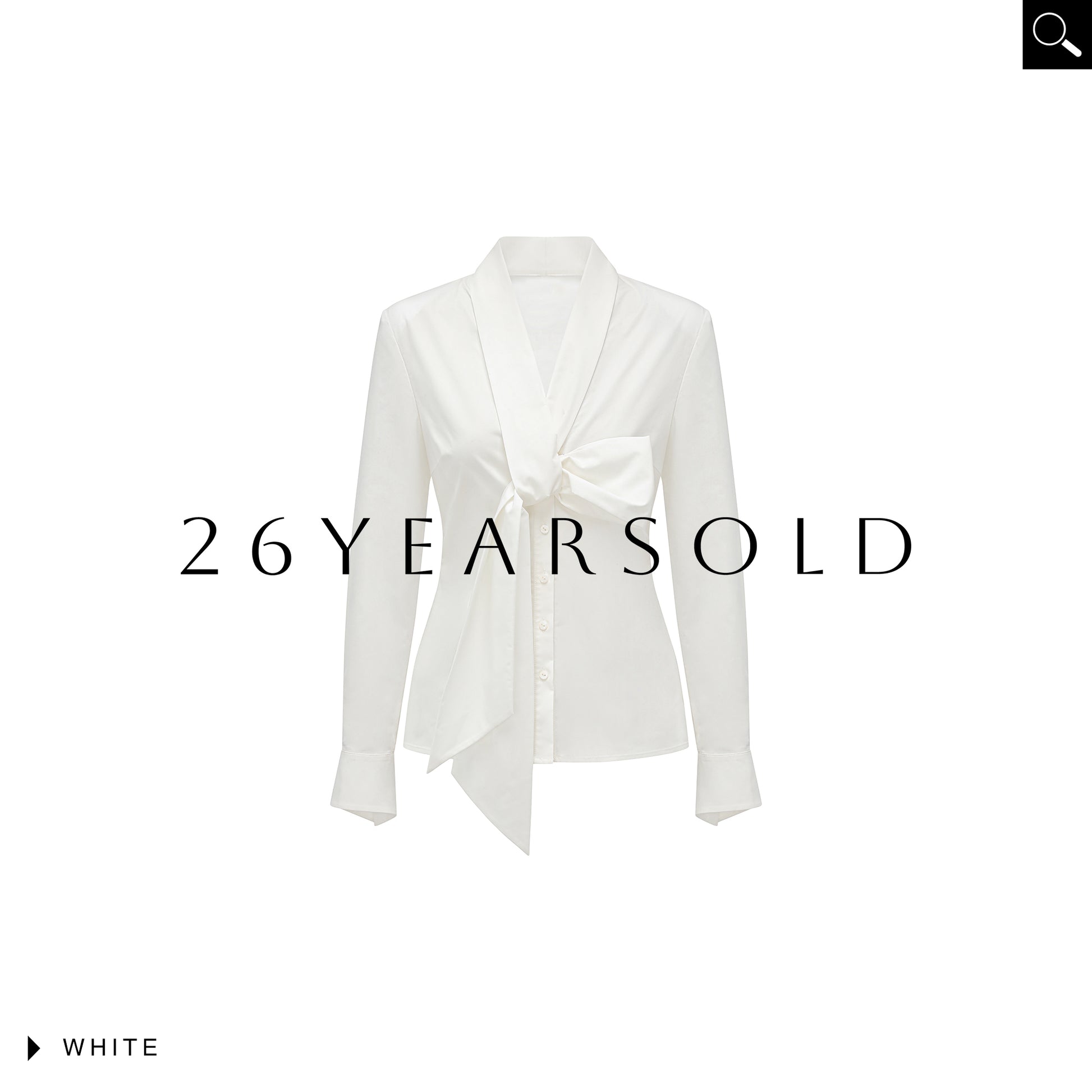 26YEARSOLD Epistolary Knot Shirt White