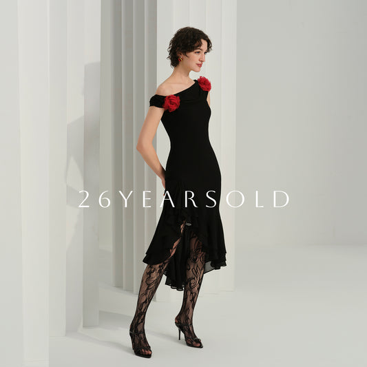 26YEARSOLD Midnight Rose Noir Dresses