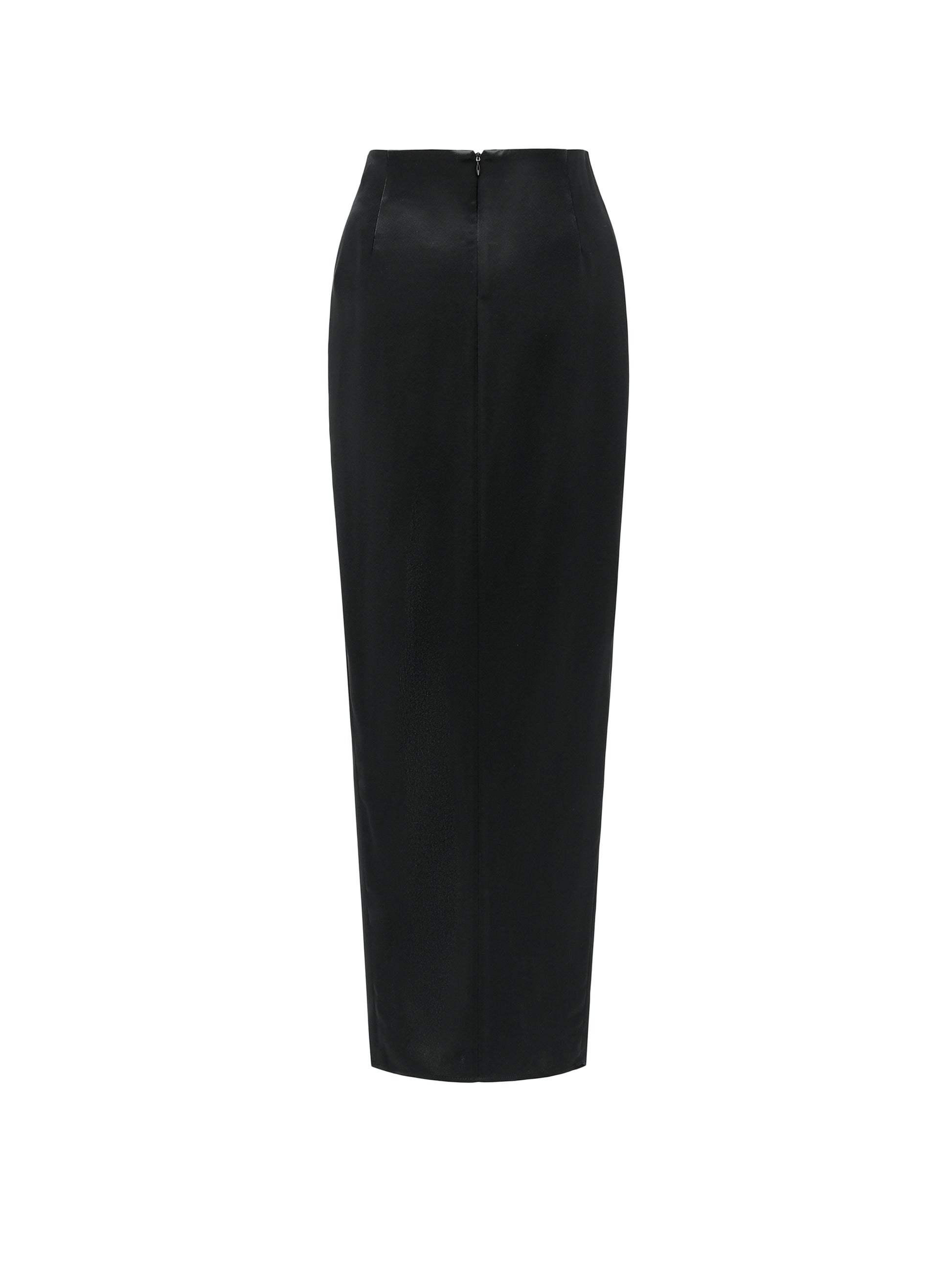 26YEARSOLD Black & Ivory Bow Detail Midi Skirt