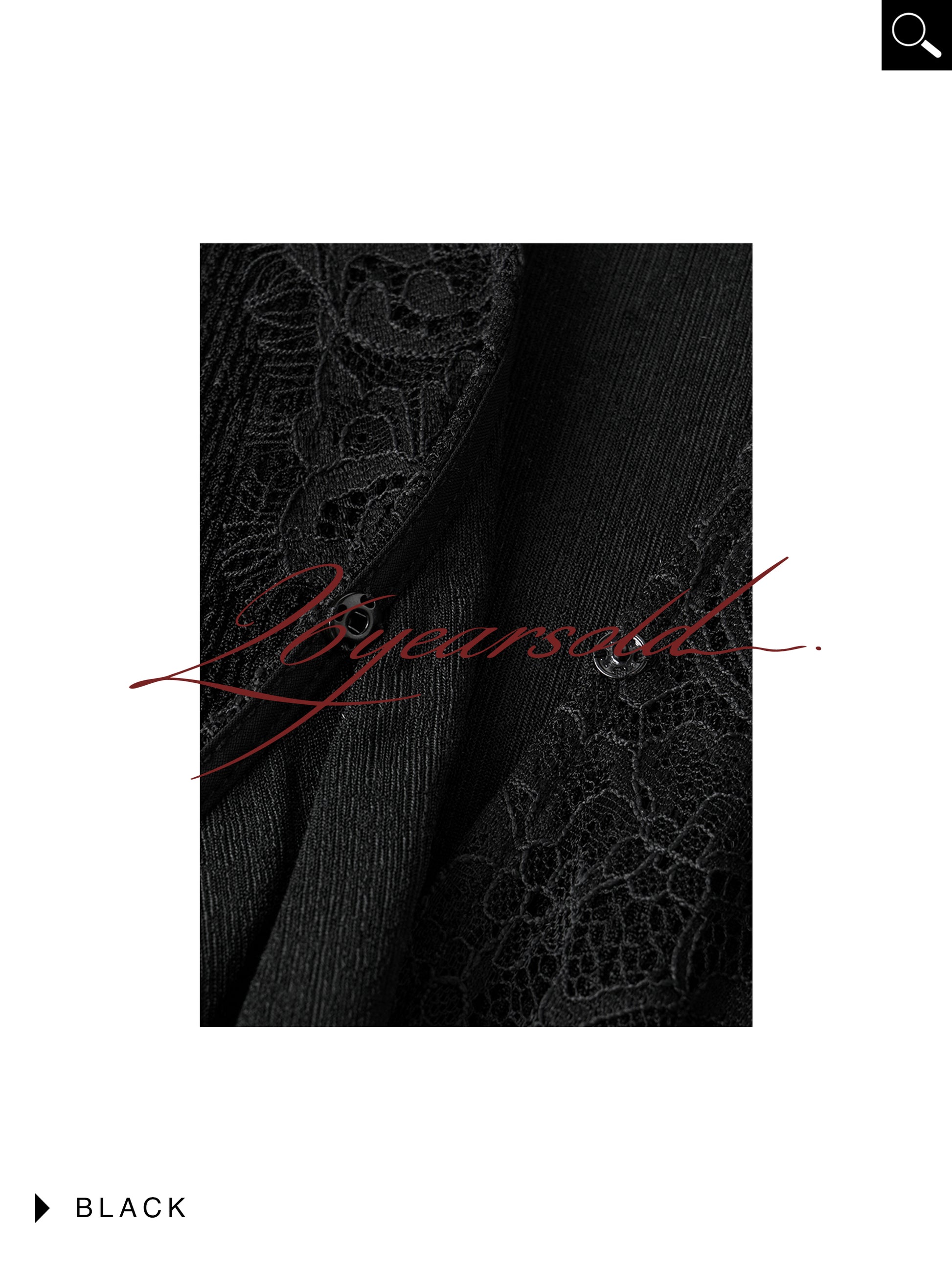 26YEARSOLD Black Lace Wrap Midi Dress