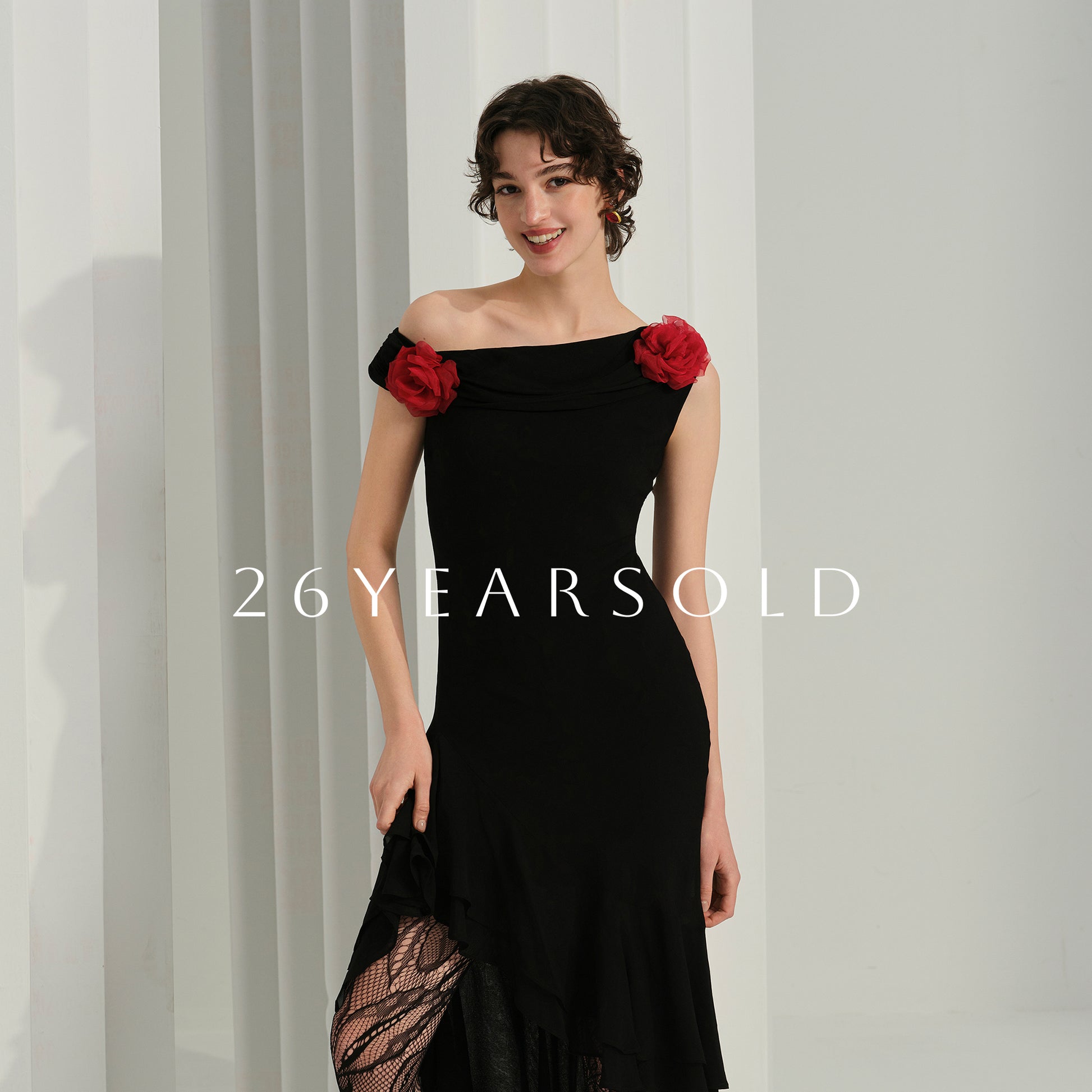 26YEARSOLD Midnight Rose Noir Dresses