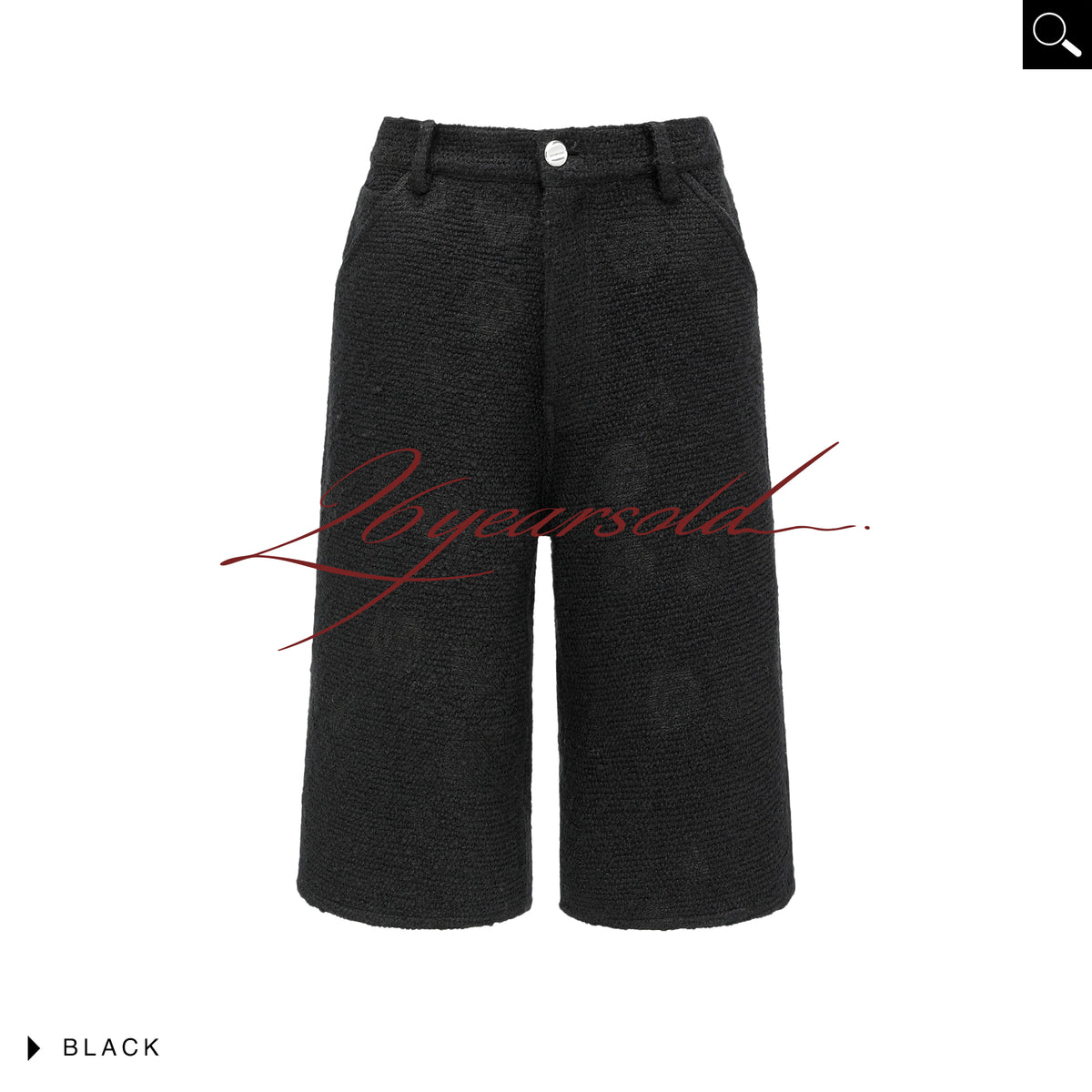 26YEARSOLD Textured Wool Blend Knee-Length Shorts