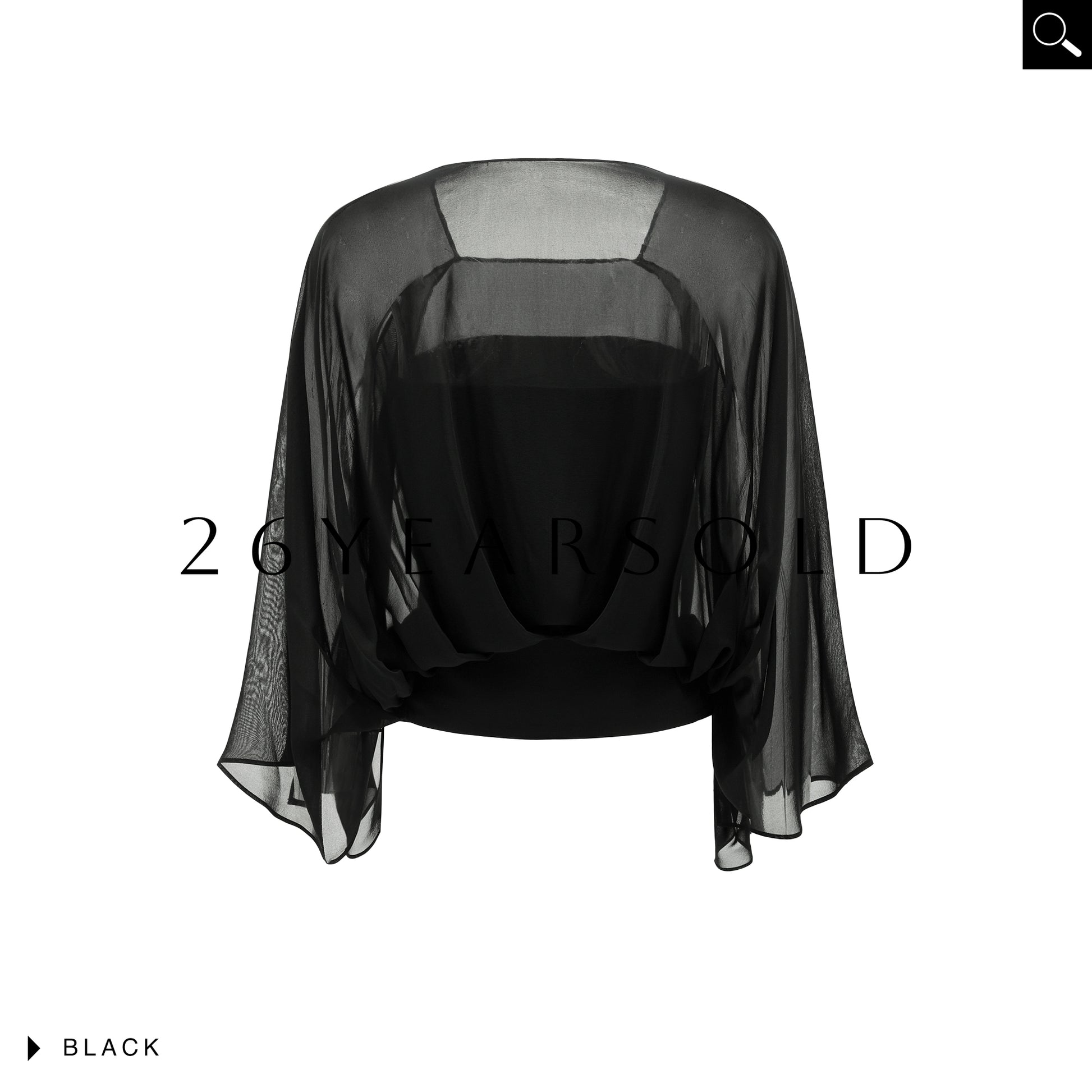 26YEARSOLD Horizon Silk-Blend Sheer Cape Blouse Set