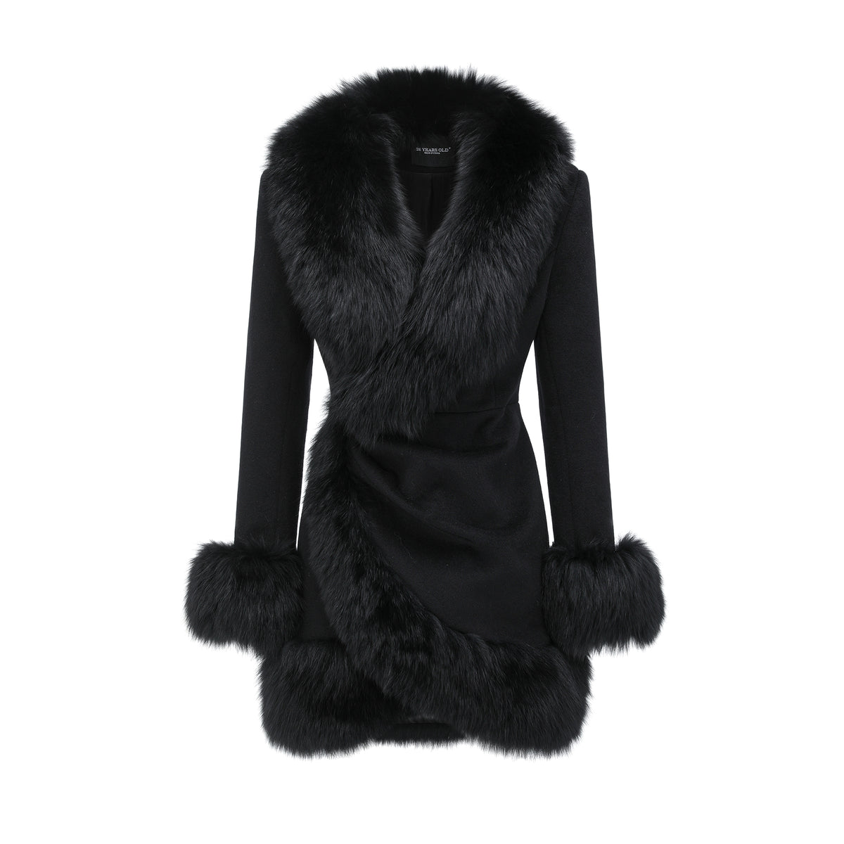 26YEARSOLD Fox Fur-Trim Wool Jacket