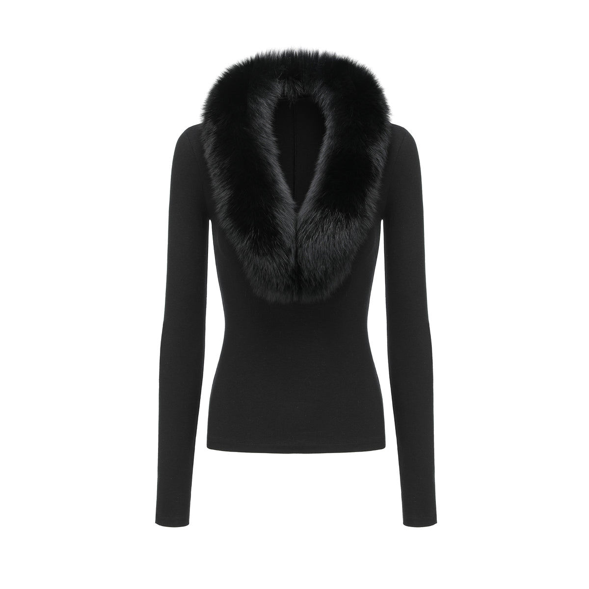 26YEARSOLD Fur-Collar Fitted Top