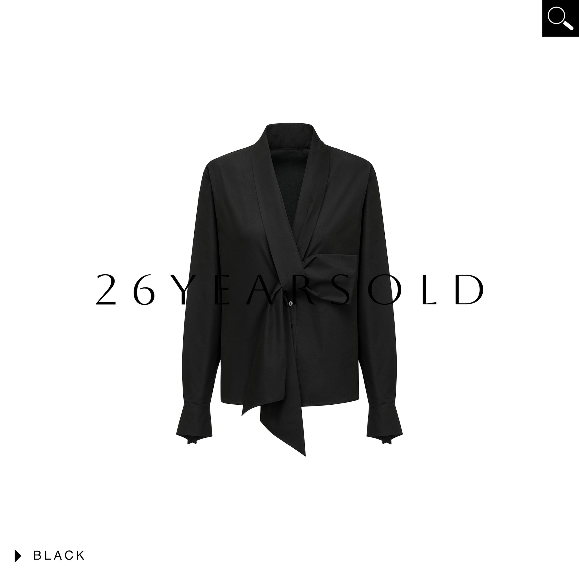 26YEARSOLD Epistolary Knot Shirt Black