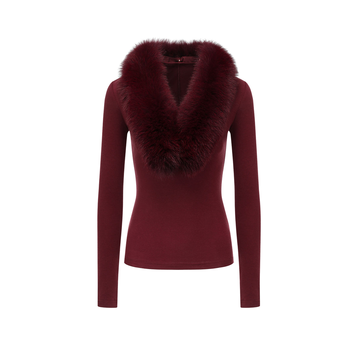 26YEARSOLD Fur-Collar Fitted Top