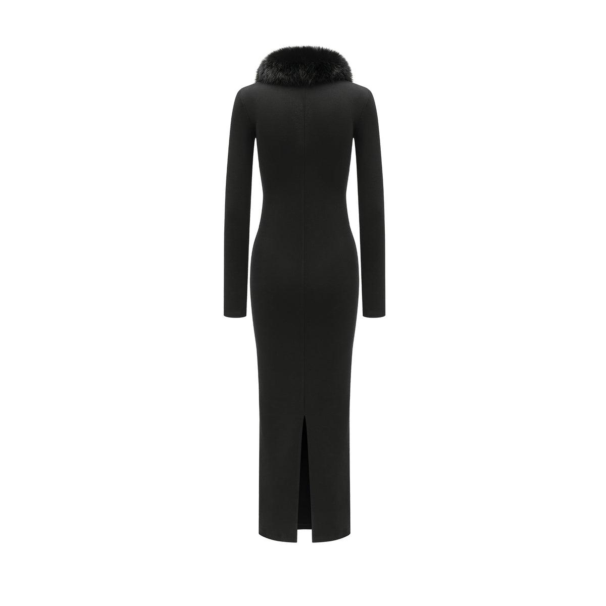 26YEARSOLD Fur-Collar Long Dress