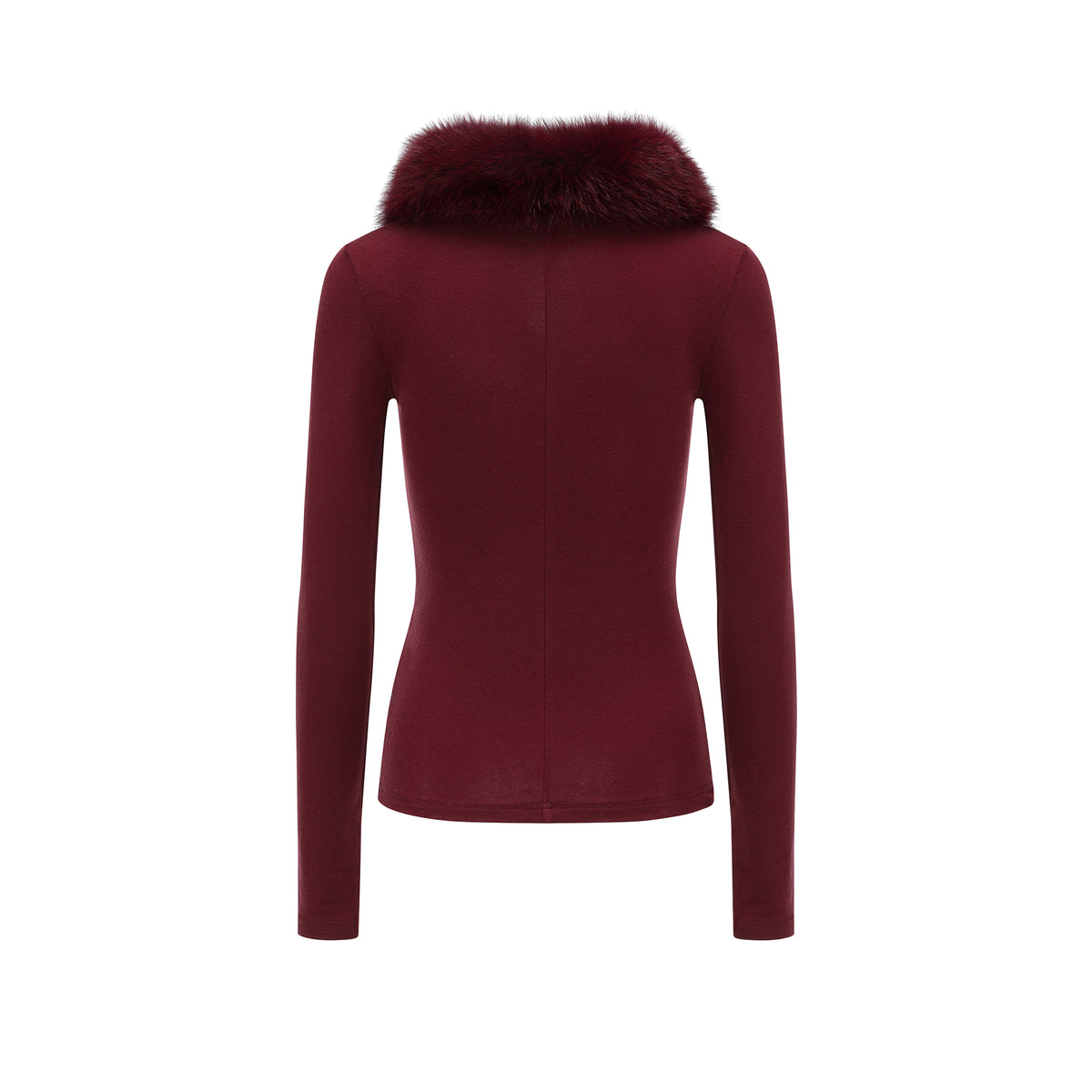 26YEARSOLD Fur-Collar Fitted Top