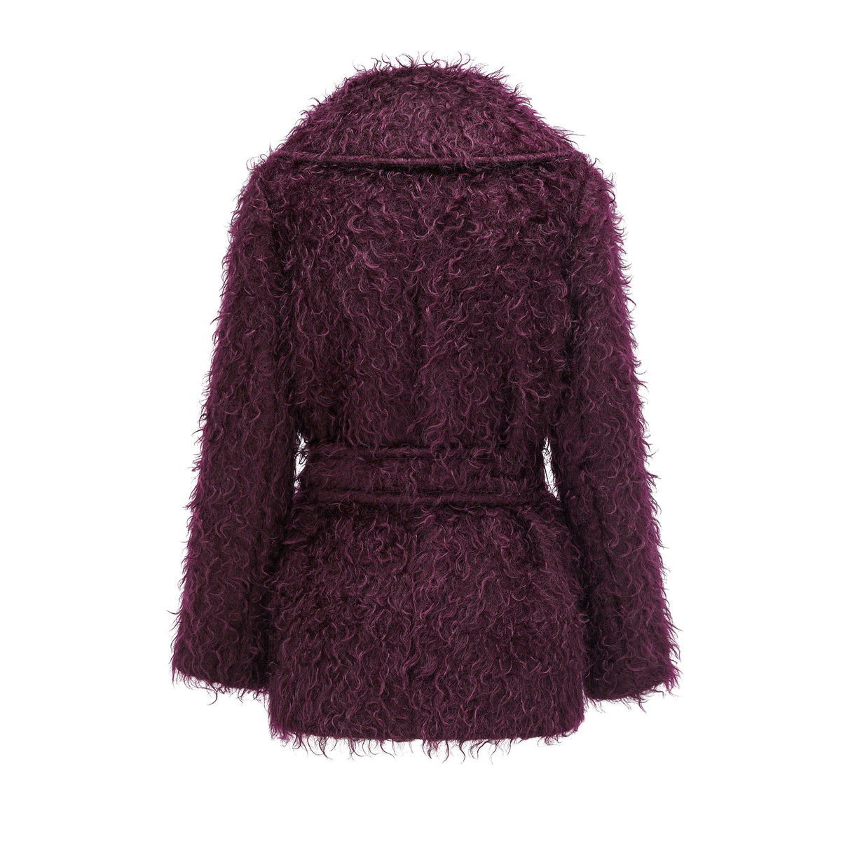 26YEARSOLD Textured Mohair Blend Belted Jacket