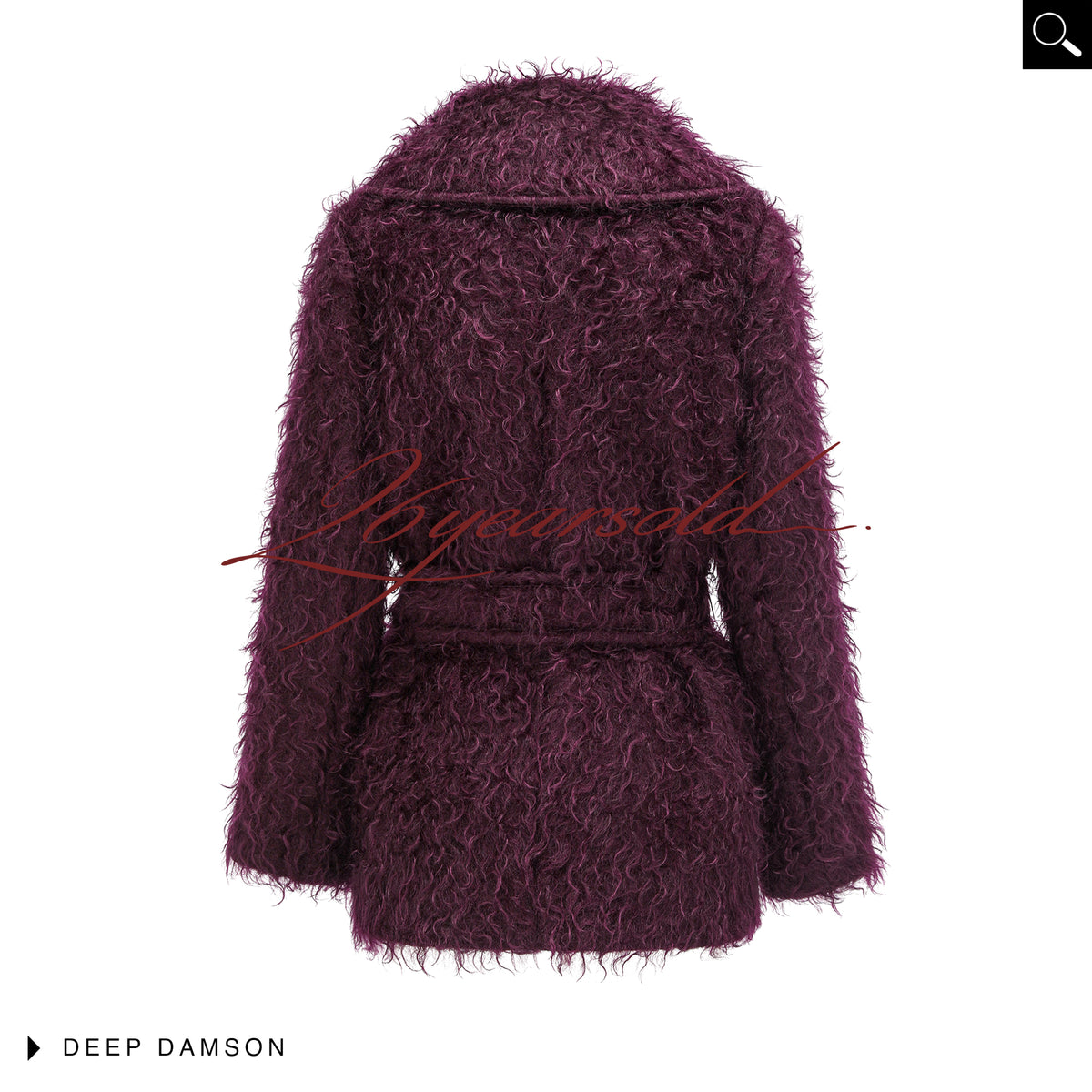 26YEARSOLD Textured Mohair Blend Belted Jacket