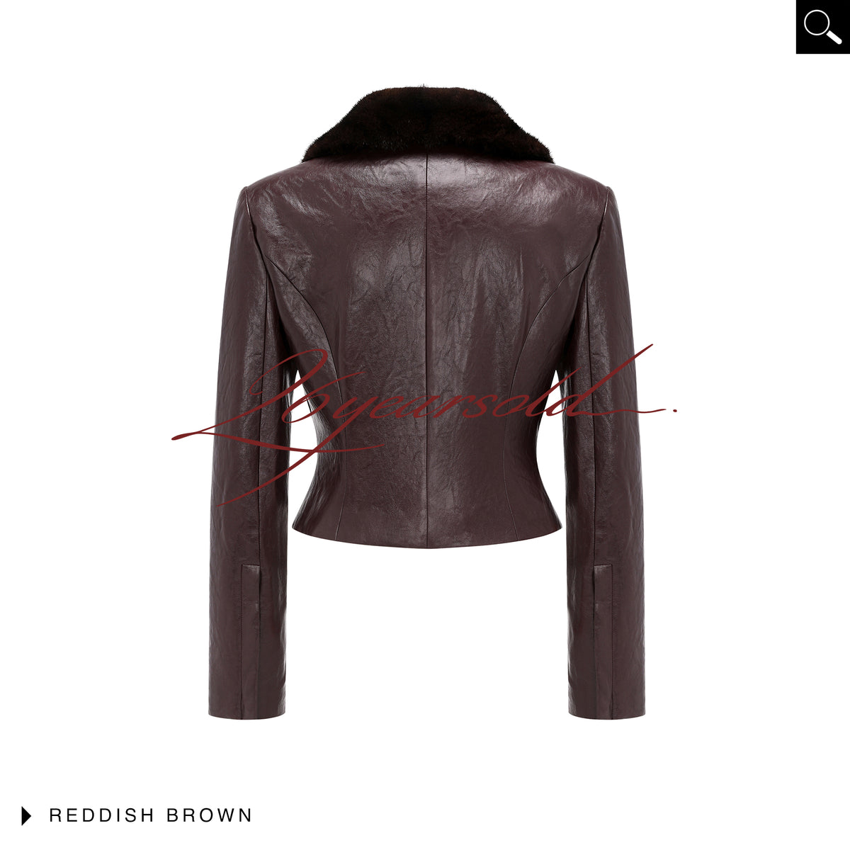 26YEARSOLD Mink Fur Collar Fitted Jacket