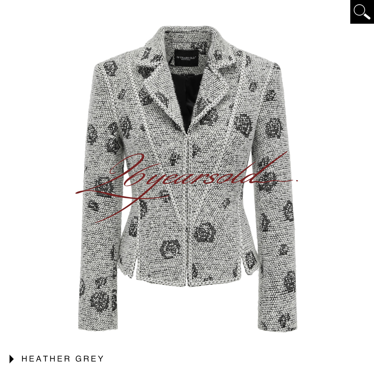 26YEARSOLD Tailored Fitted Blazer Jacket Grey