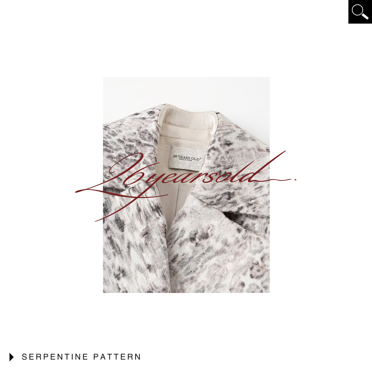 26YEARSOLD Serpentine Pattern Tailored Jacket