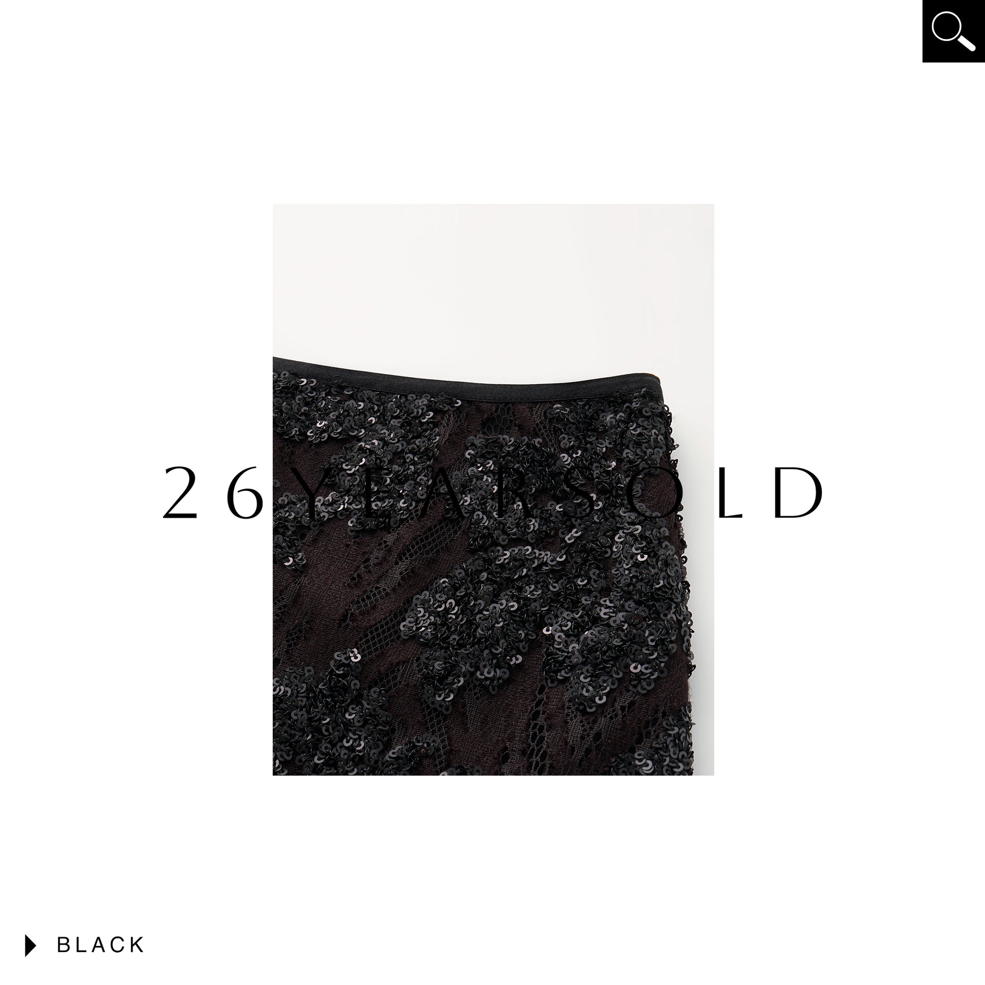 26YEARSOLD Gala Glitter Midi Skirt