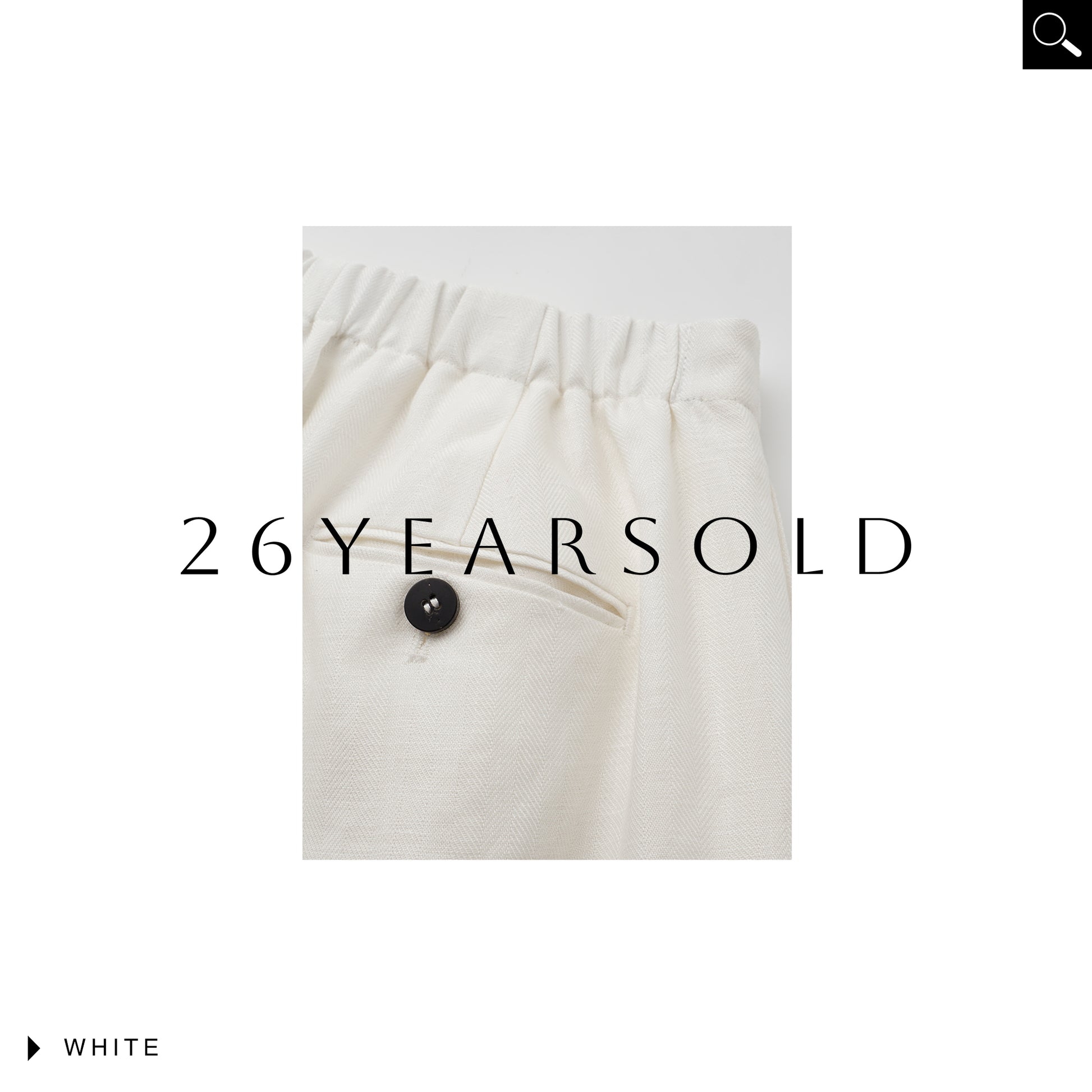26YEARSOLD White Musings Lyocell Linen Blend Pleated Wide-Leg Trousers
