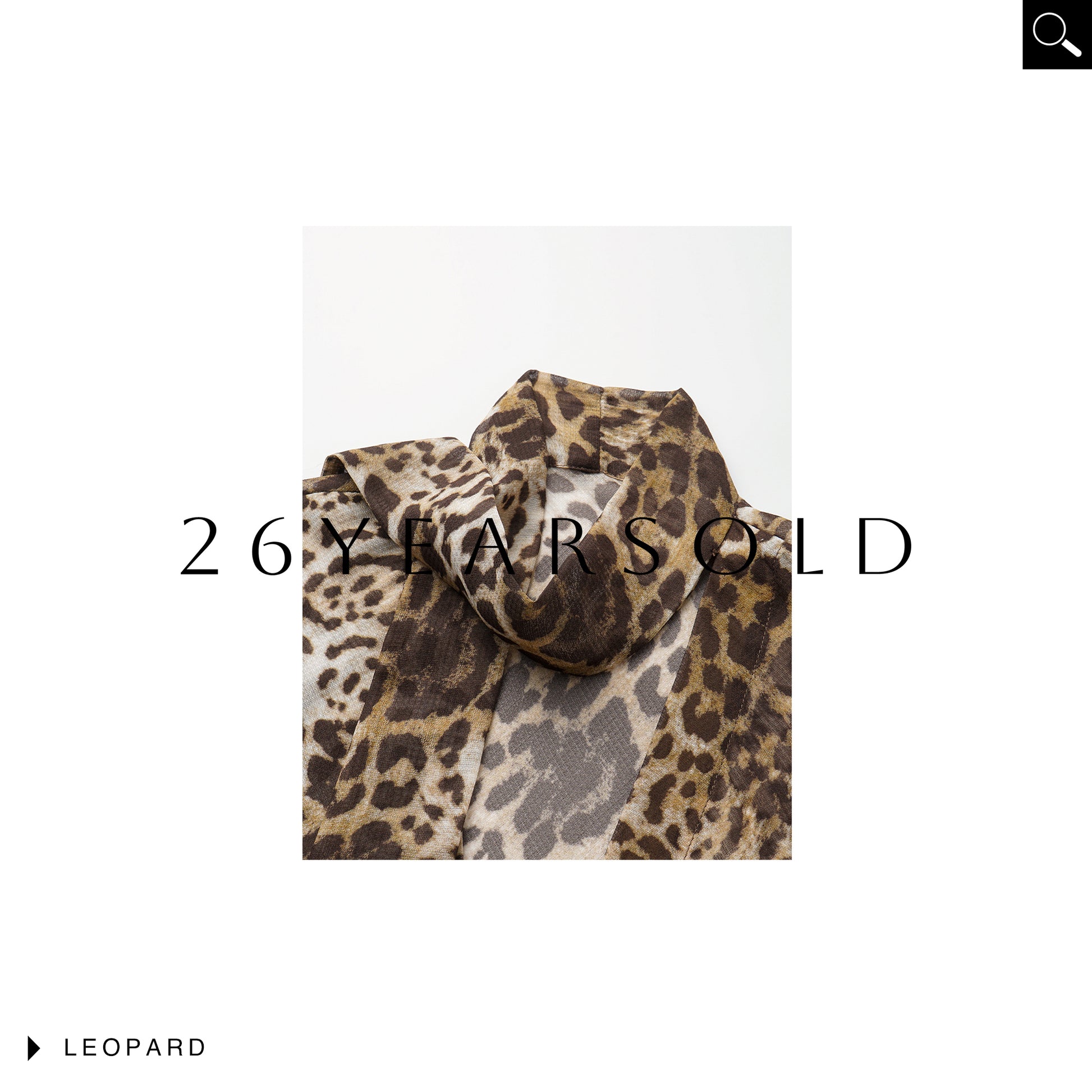 26YEARSOLD Wilderness Mystery Leopard Print Sheer Blouse