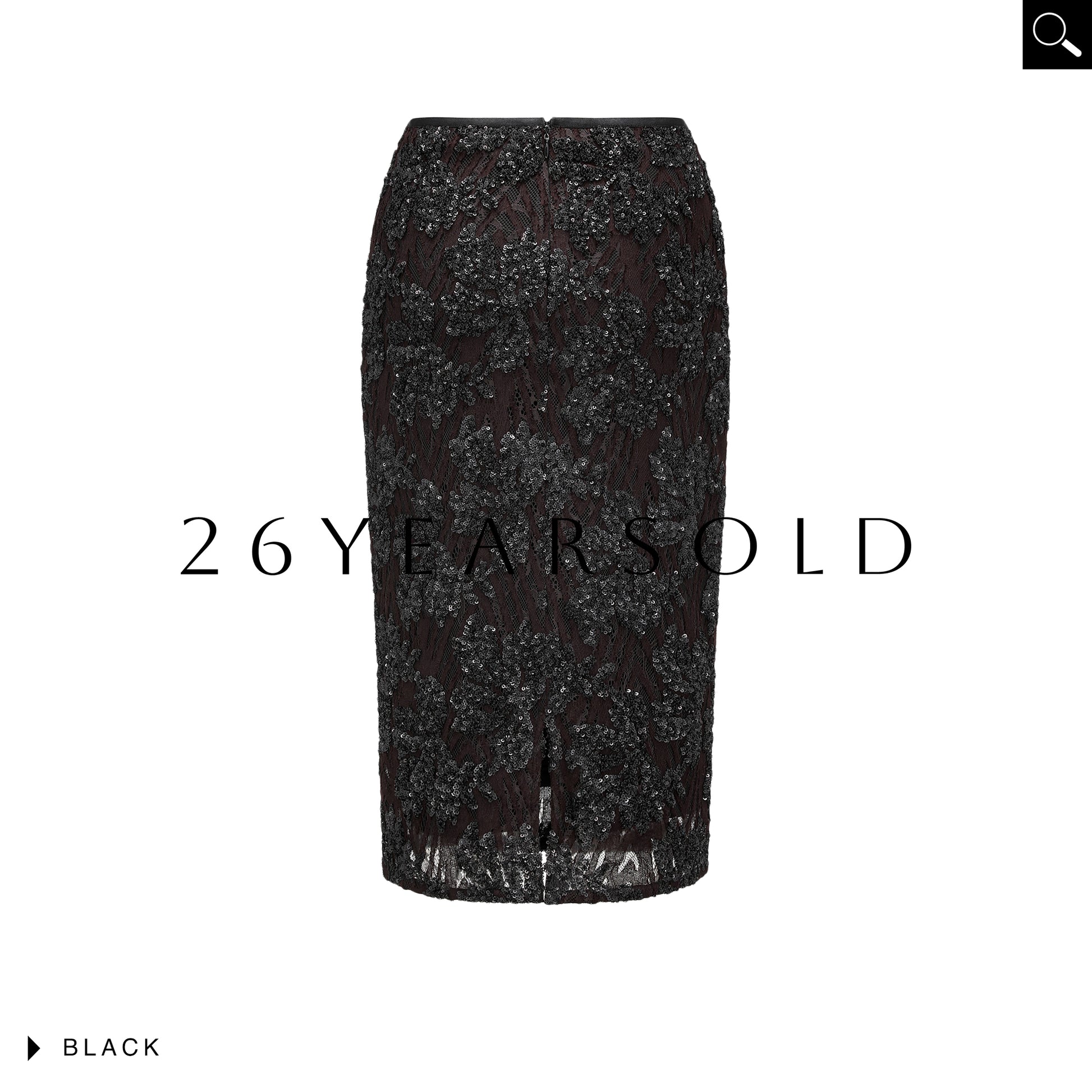 26YEARSOLD Gala Glitter Midi Skirt