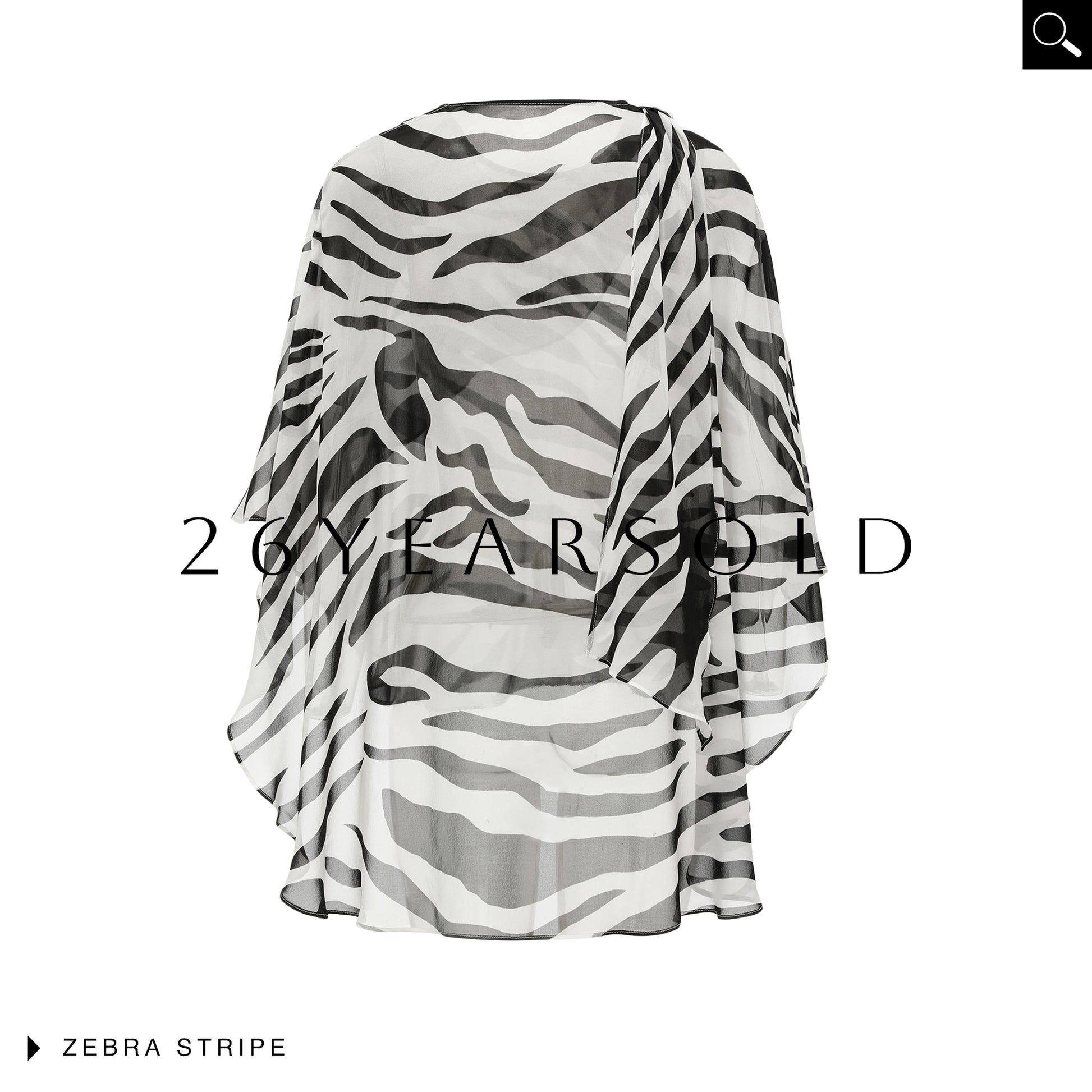 26YEARSOLD Asymmetric Silk Blend Sheer Cape Top